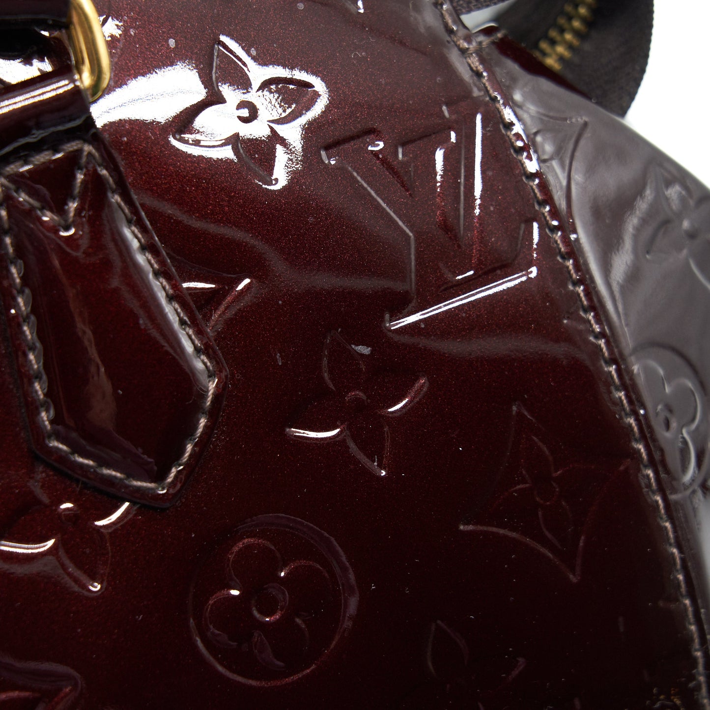 Louis Vuitton Bowling Tote Shoulder Bag Patent leather