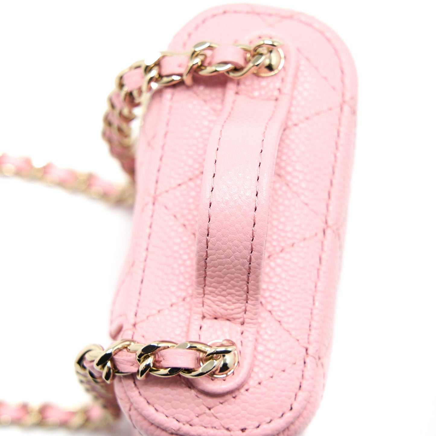 Chanel Mini Top Handle Vanity Case Caviar Pink LGHW