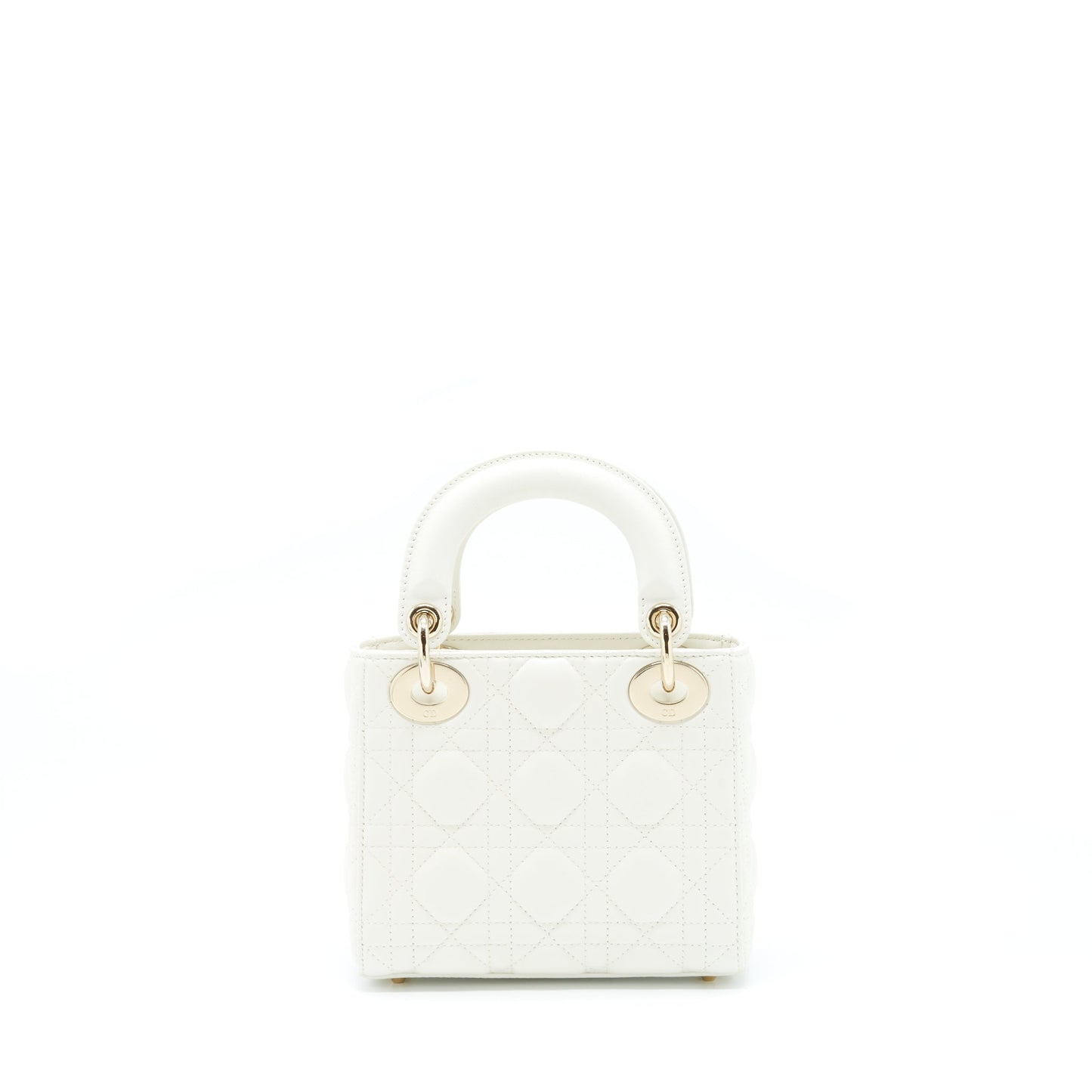 Luxury Dior Mini Lady Luxury Dior Tote Bag Lambskin White LGHW