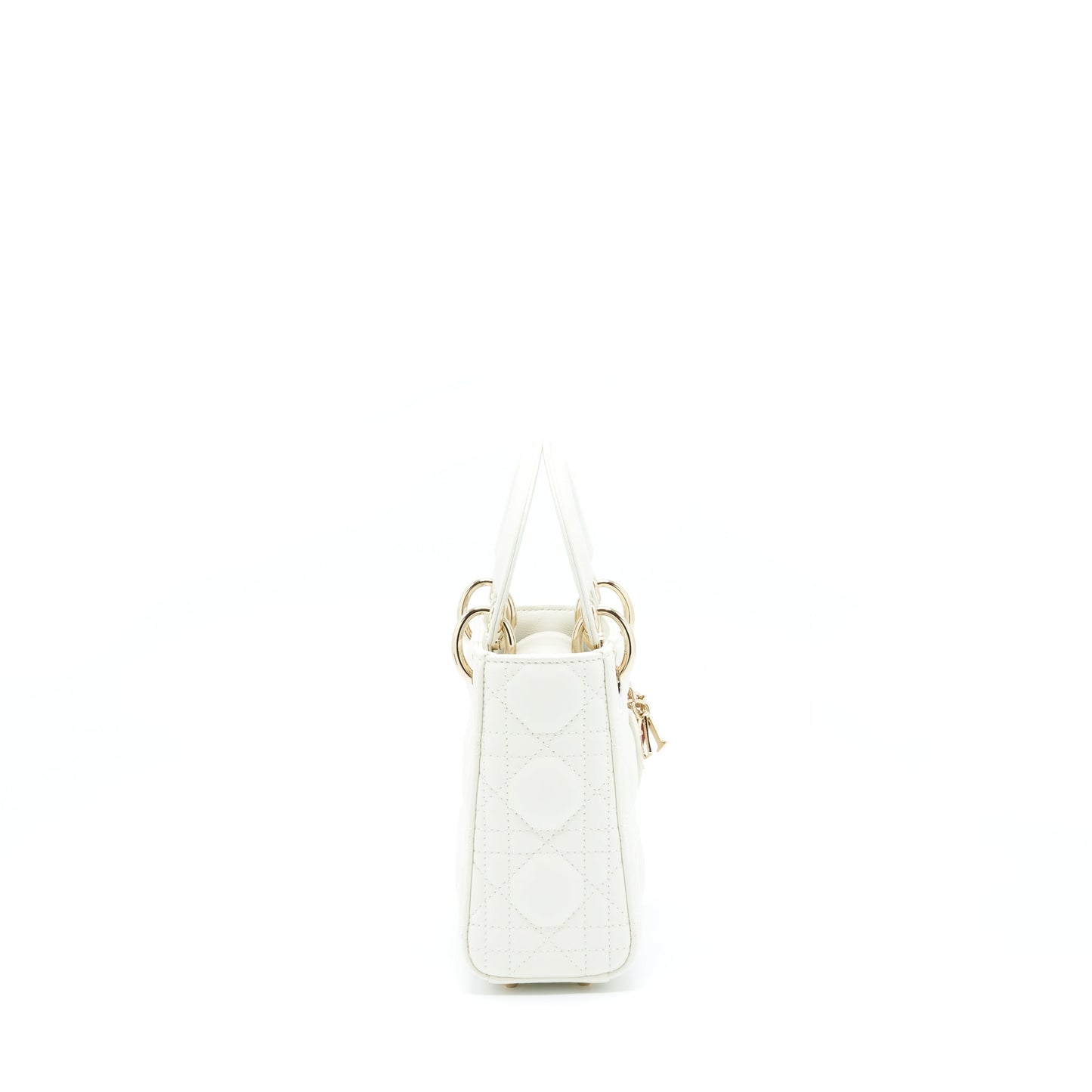 Luxury Dior Mini Lady Luxury Dior Tote Bag Lambskin White LGHW