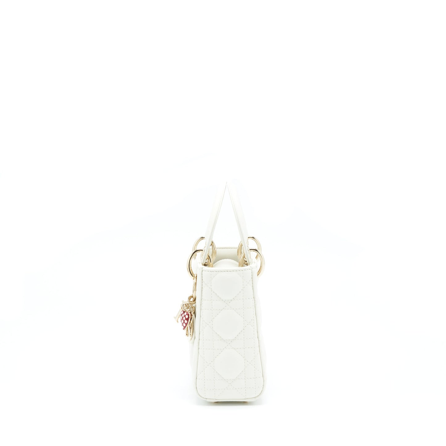 Luxury Dior Mini Lady Luxury Dior Tote Bag Lambskin White LGHW