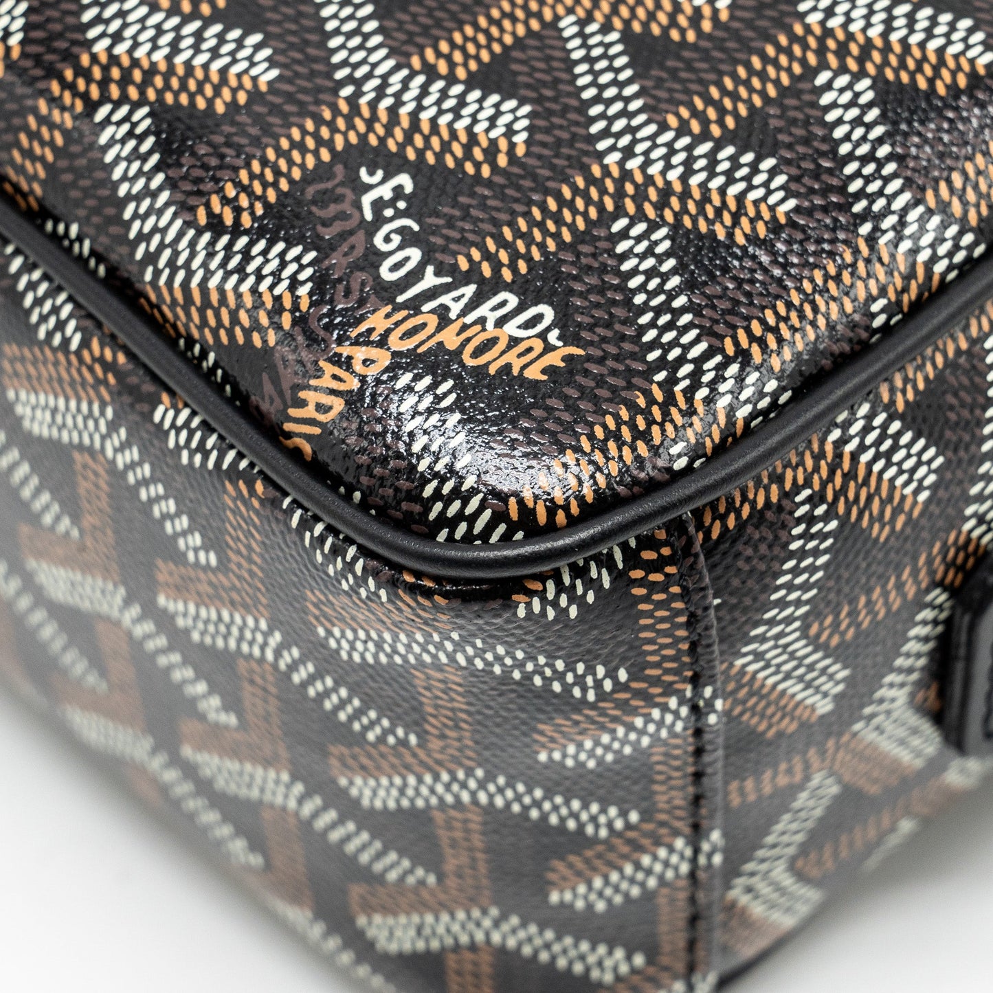 Goyard Cap Vert PM Crossbody Bag Goyardine Canvas/Leather Black SHW