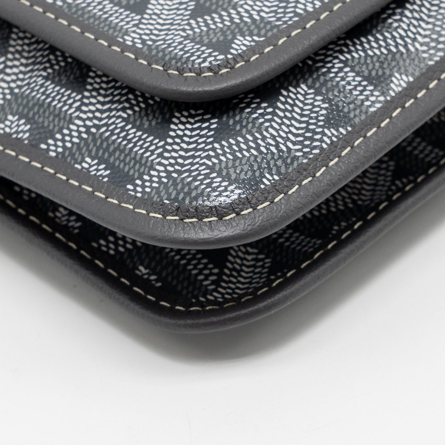 Goyard Portefeuille Pochette Plumet goyardine canvas / calfskin grey SHW