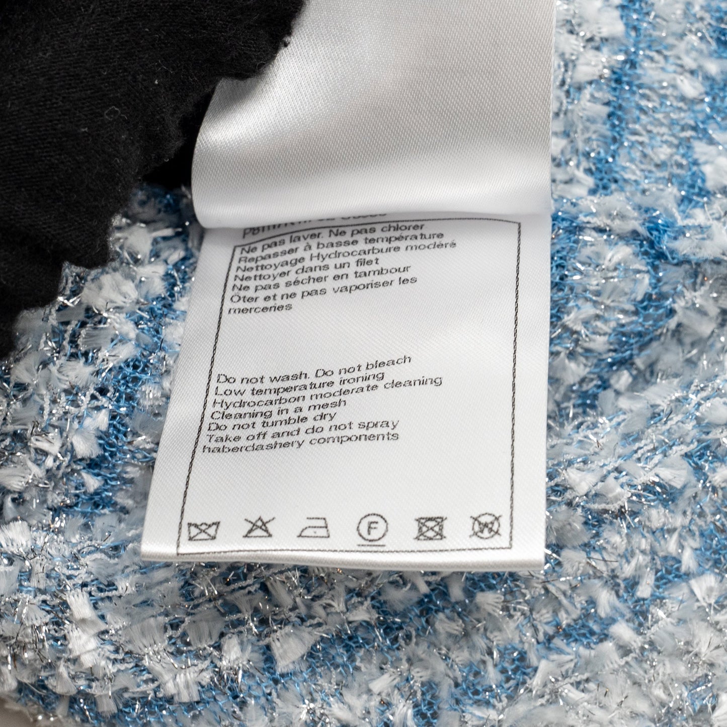 Chanel size 36 26C knit top Polyamide/Viscose blue / silver
