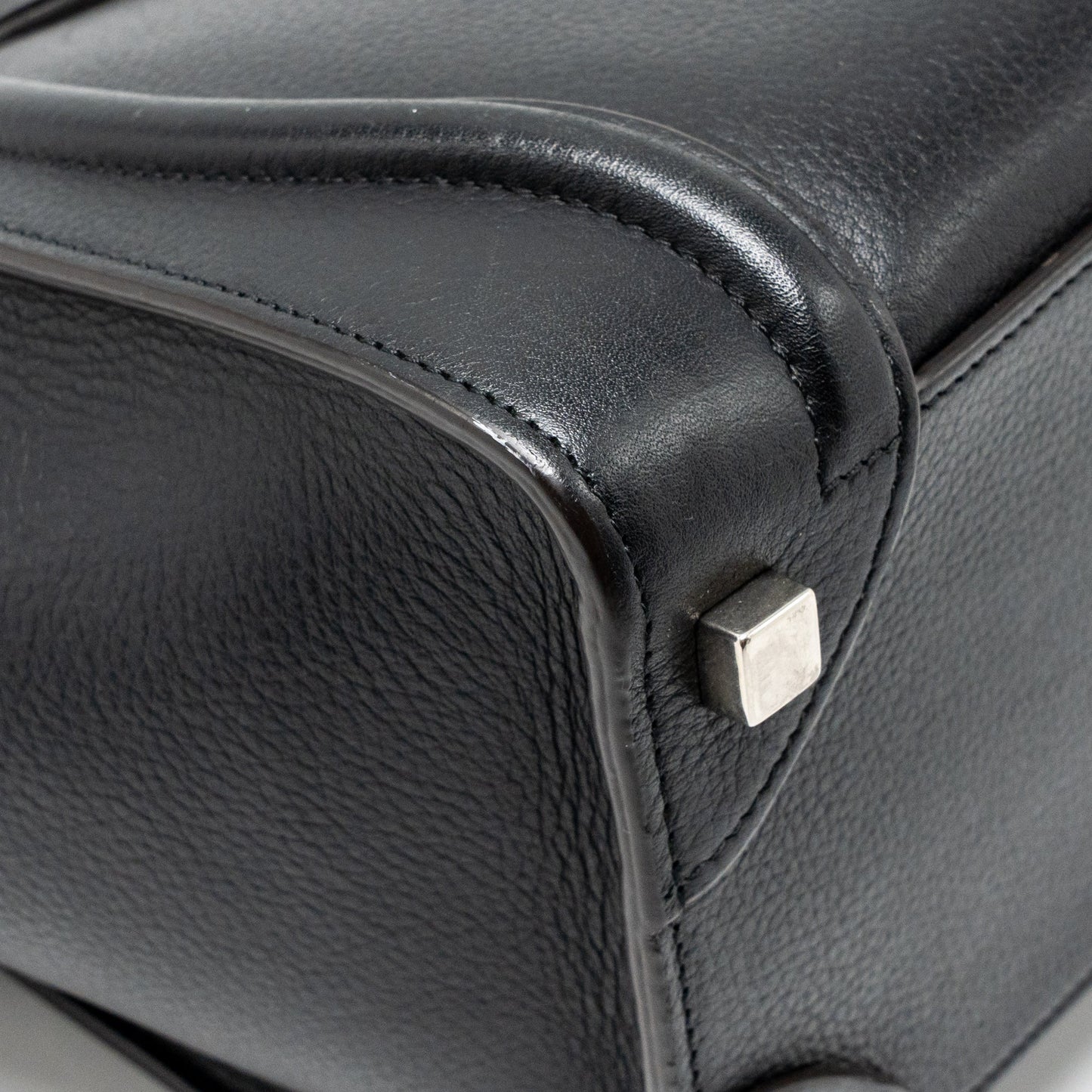 Celine Micro Luggage Bag Calfskin Black SHW