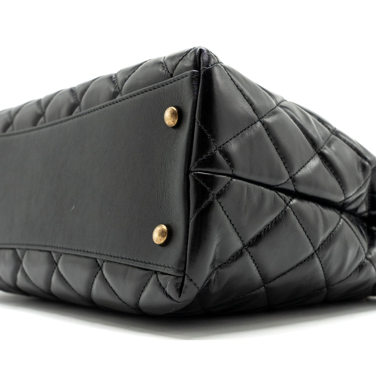 Chanel Large Tote Bag Calfskin Black Brushed GHW