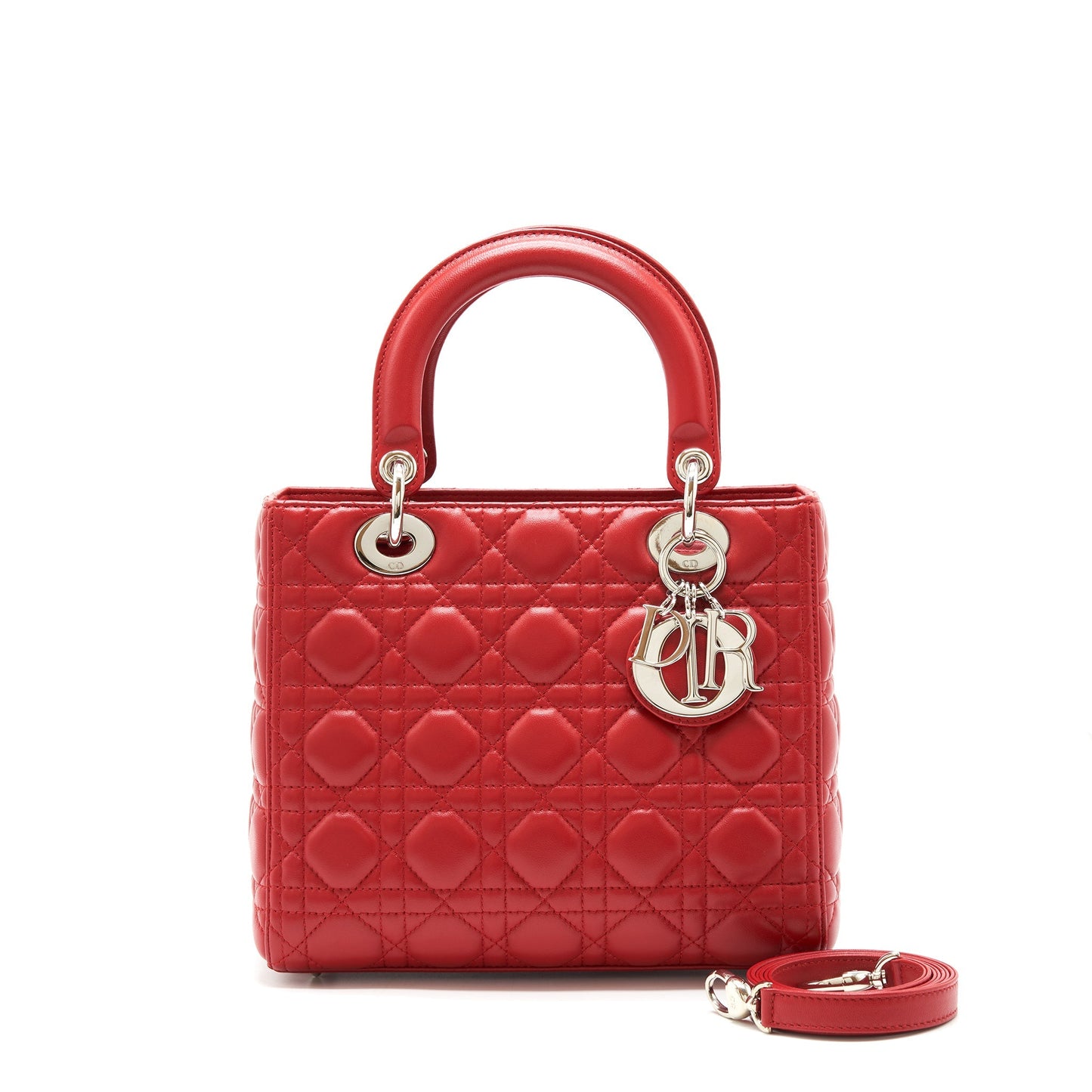 Christian Luxury Dior Medium Lady Luxury Dior Red SHW