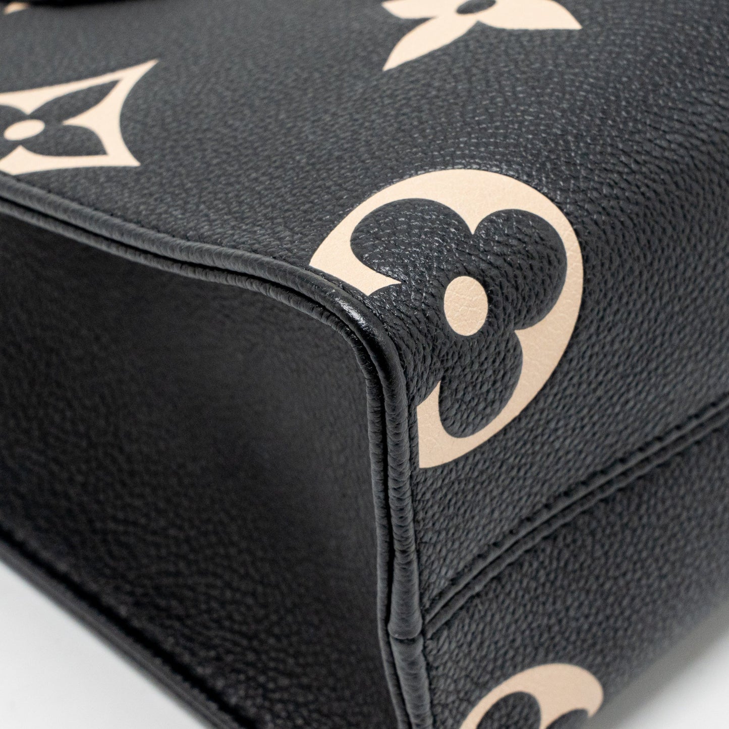 Louis Vuitton Onthego BB Bicolour Monogram Empreinte Leather Black/Beige GHW