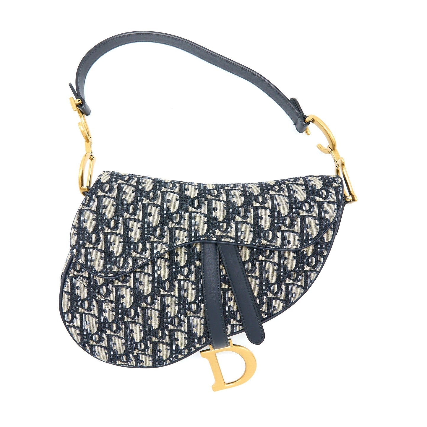 Luxury Dior Medium Luxury Dior Saddle Bag Blue Luxury Dior Oblique Jacquard GHW