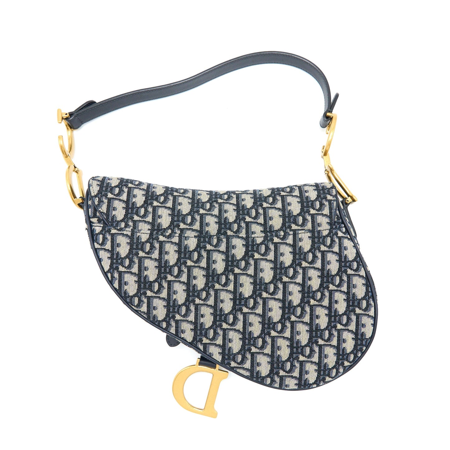 Luxury Dior Medium Luxury Dior Saddle Bag Blue Luxury Dior Oblique Jacquard GHW