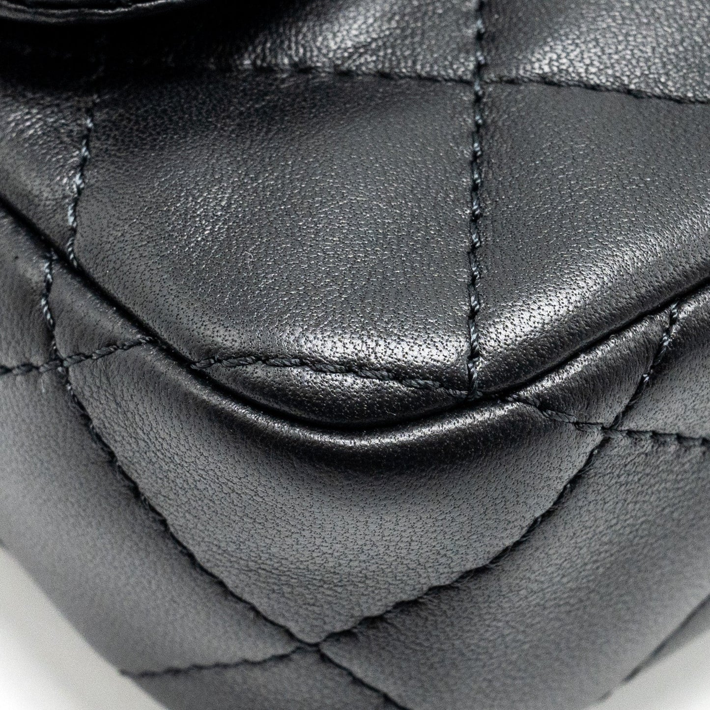 Chanel 24s Top Handle Mini Flap Bag Lambskin Black GHW (microchip)
