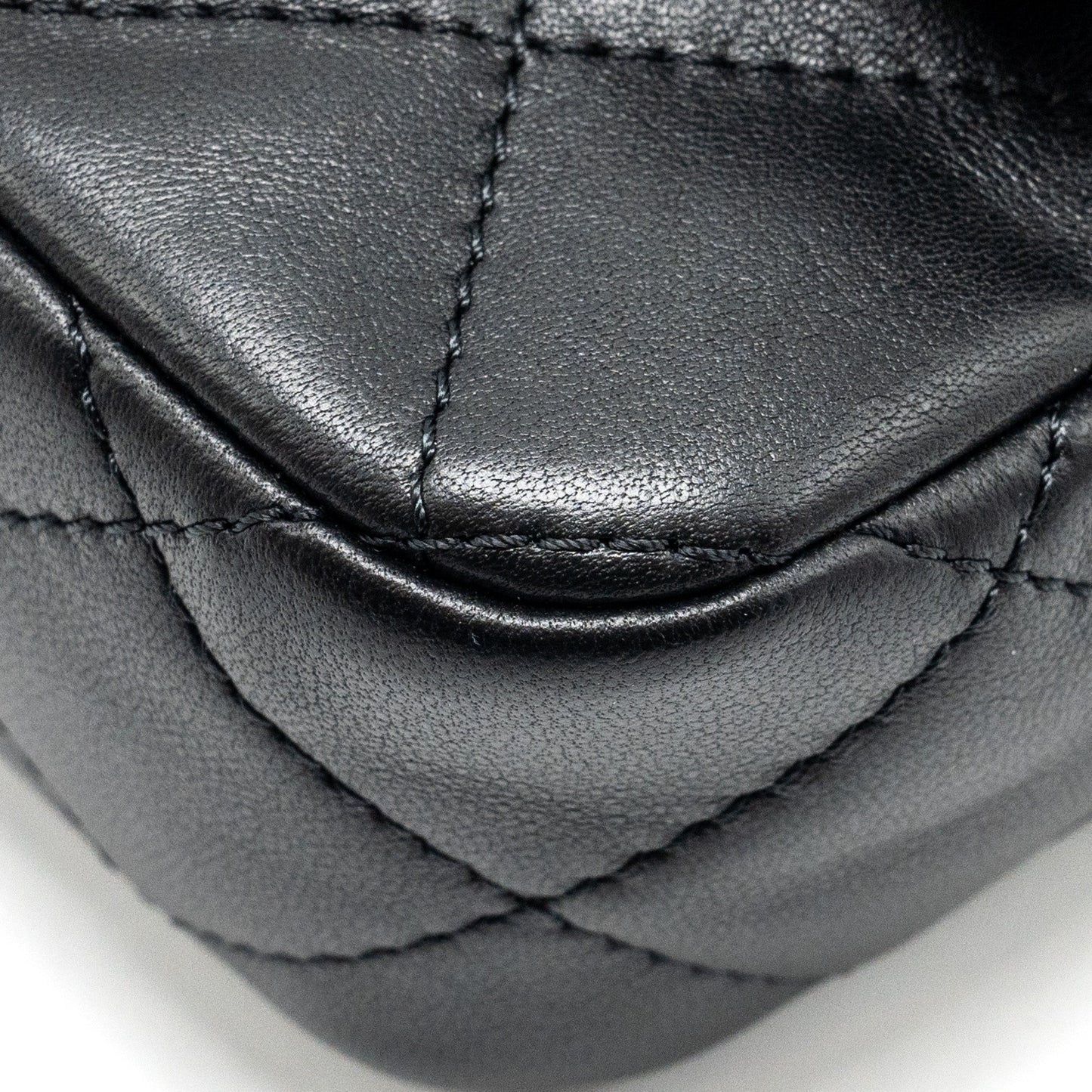 Chanel 24s Top Handle Mini Flap Bag Lambskin Black GHW (microchip)