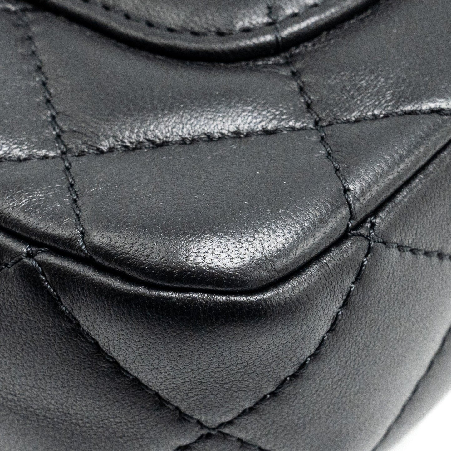 Chanel 24s Top Handle Mini Flap Bag Lambskin Black GHW (microchip)