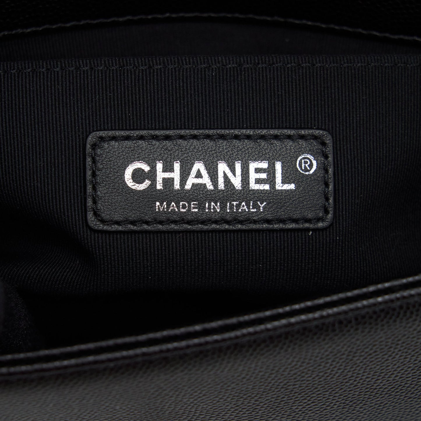 Chanel Small Boy Bag Caviar Black Ruthenium Sliver Hardware (Microchip）