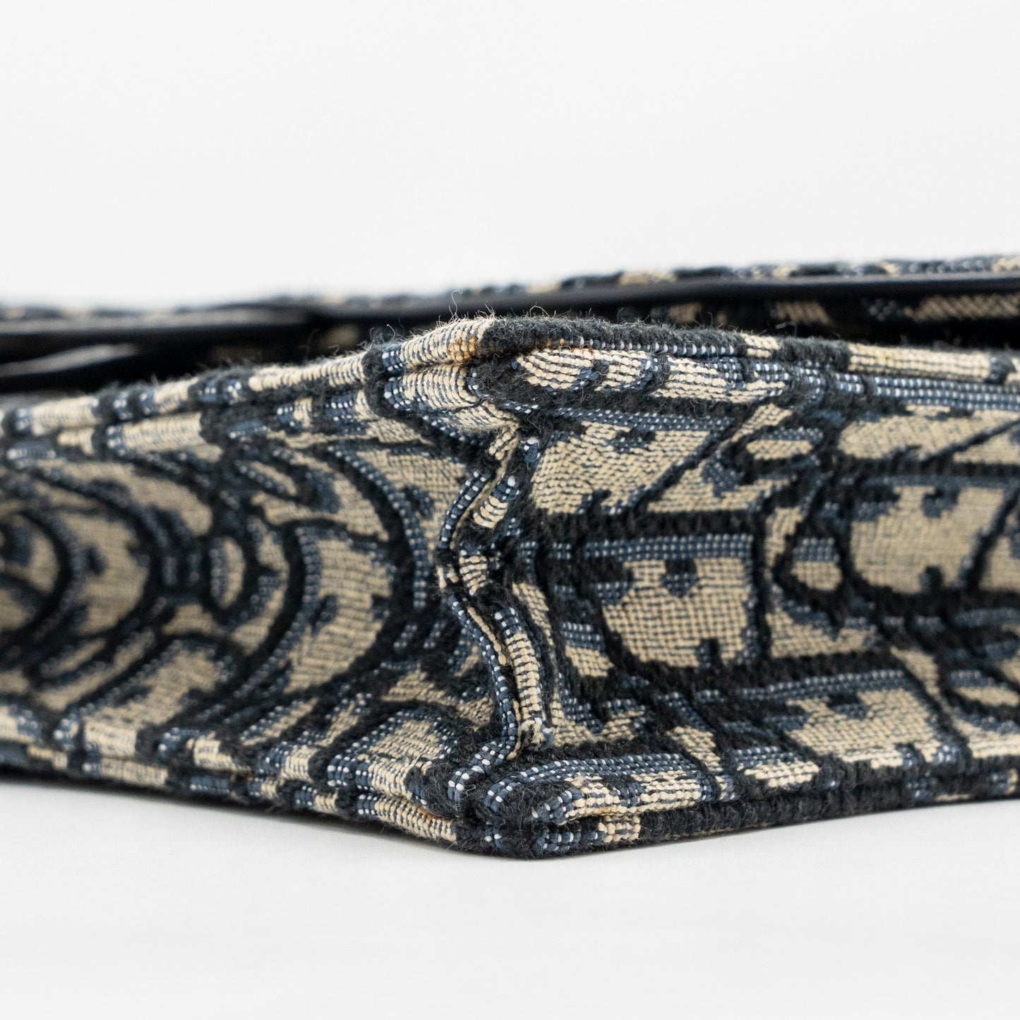 DIOR Saddle Pouch Dior Oblique Canvas Blue GHW