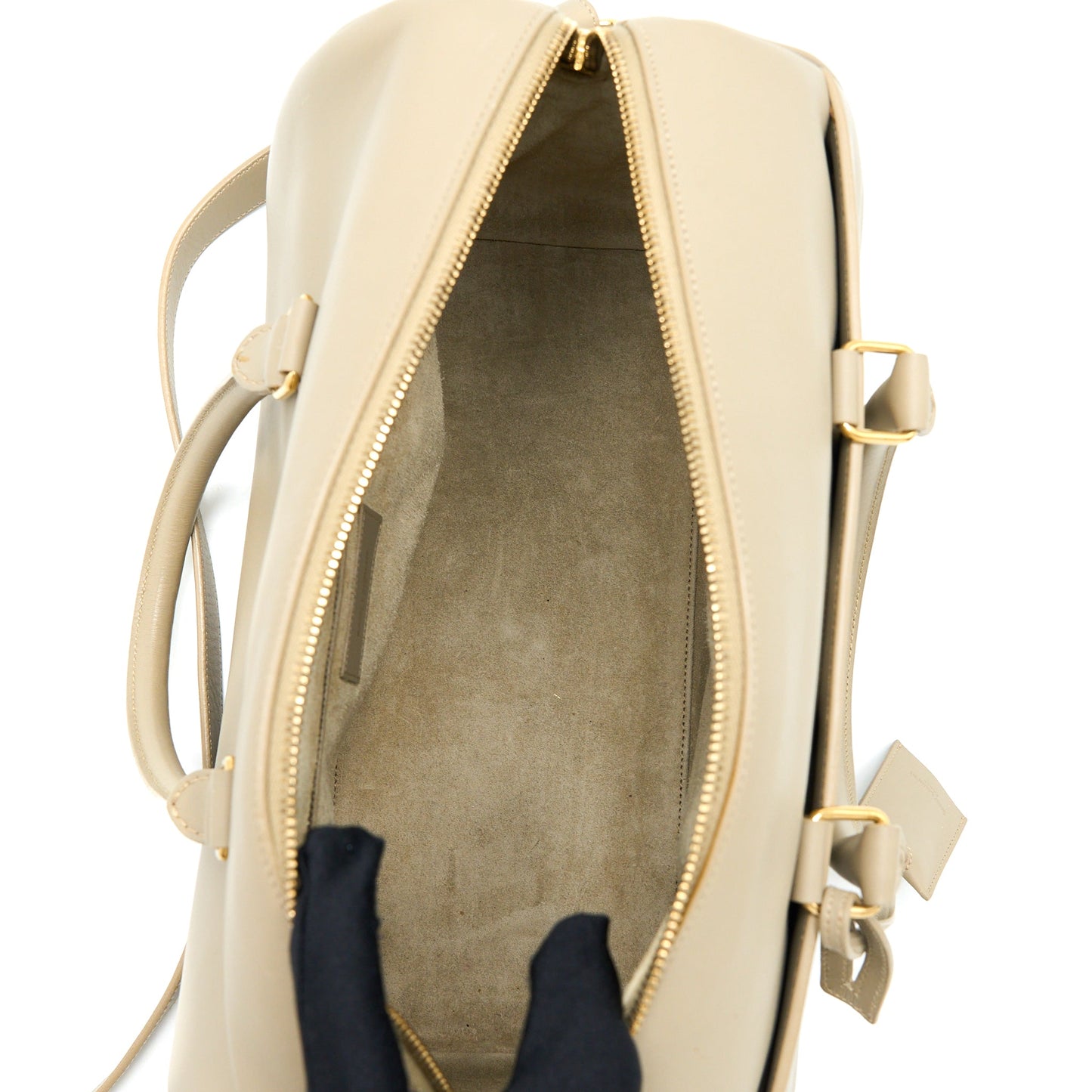 Saint Laurent Duffle Bag Calfskin Light Grey GHW
