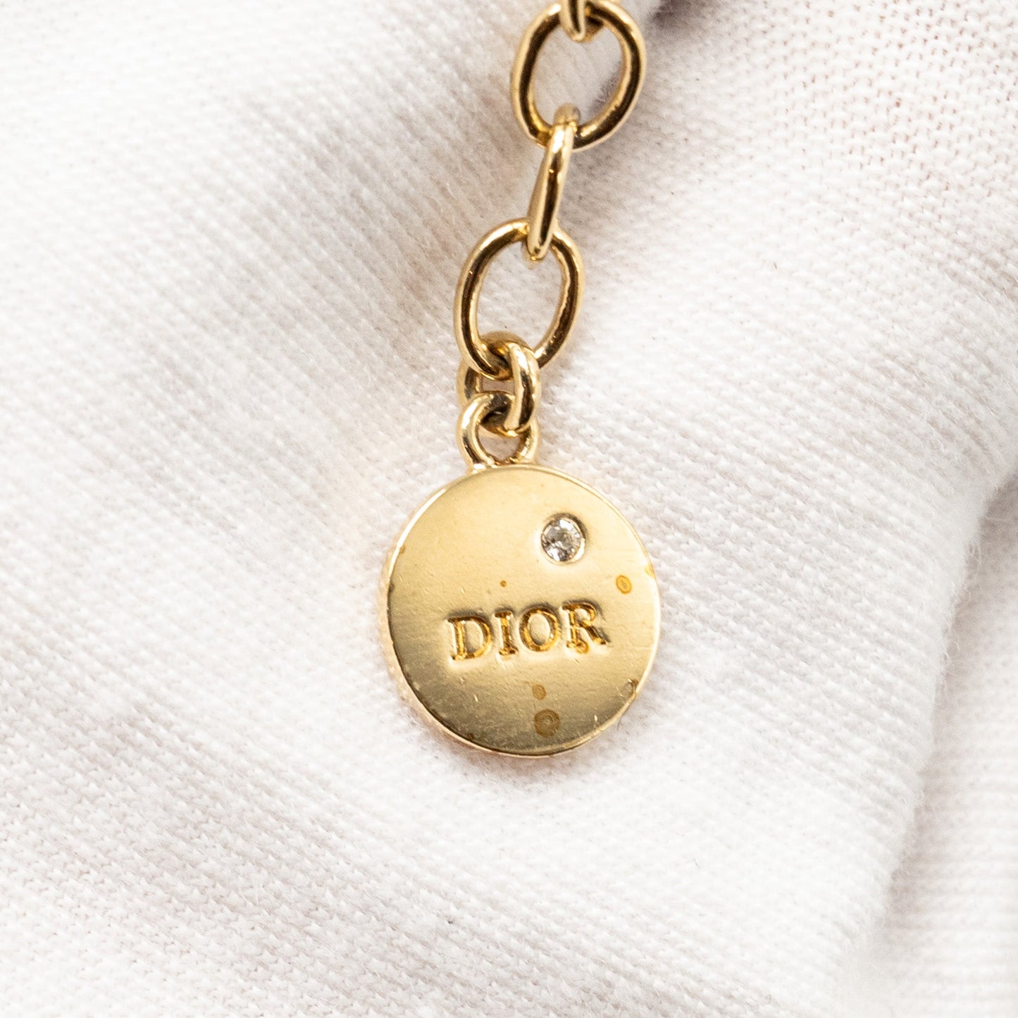 Luxury Dior Luxury Dior letter bracelet with crystal light gold tone