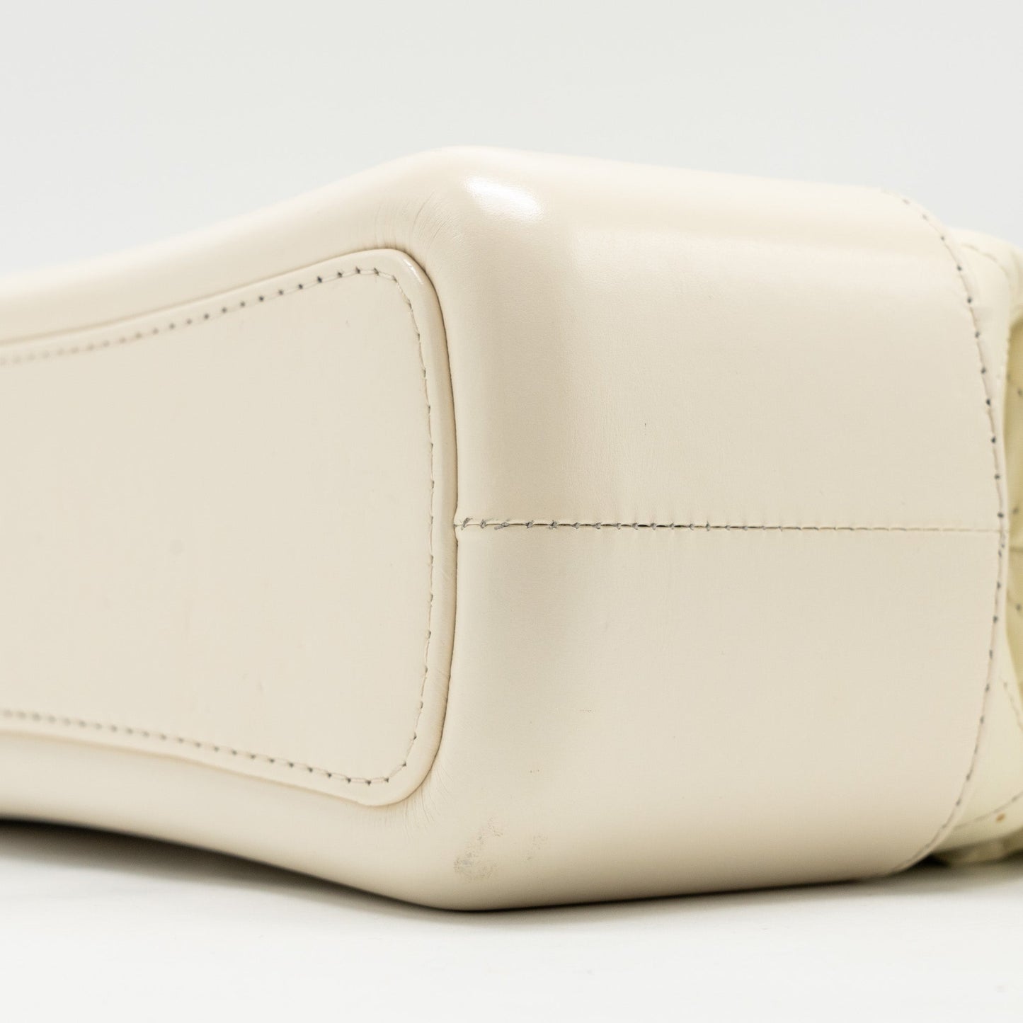 Chanel Large Gabrielle Hobo Bag Aged Calfskin White Multicolour Hardware