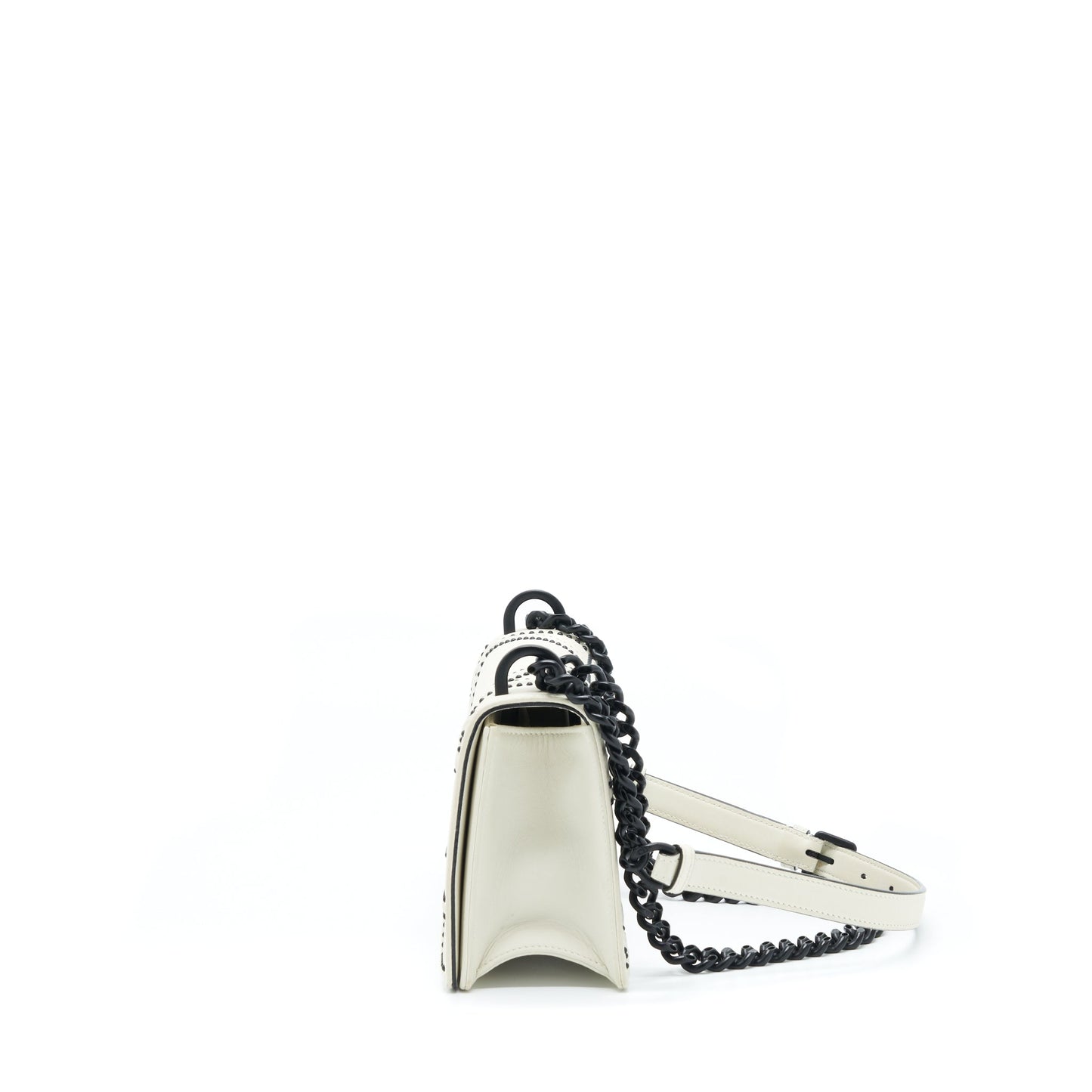 Luxury Dior Small Studded Luxury Diorama White With Black Hardware