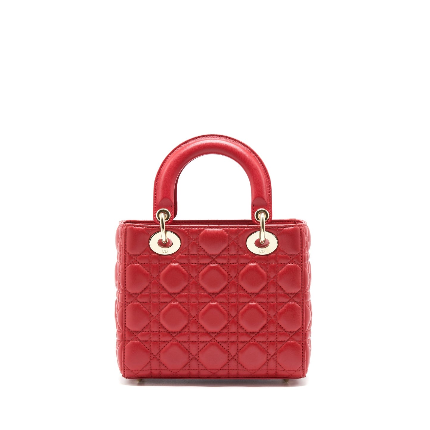 Luxury Dior Small Lady Luxury Dior Lambskin Red LGHW