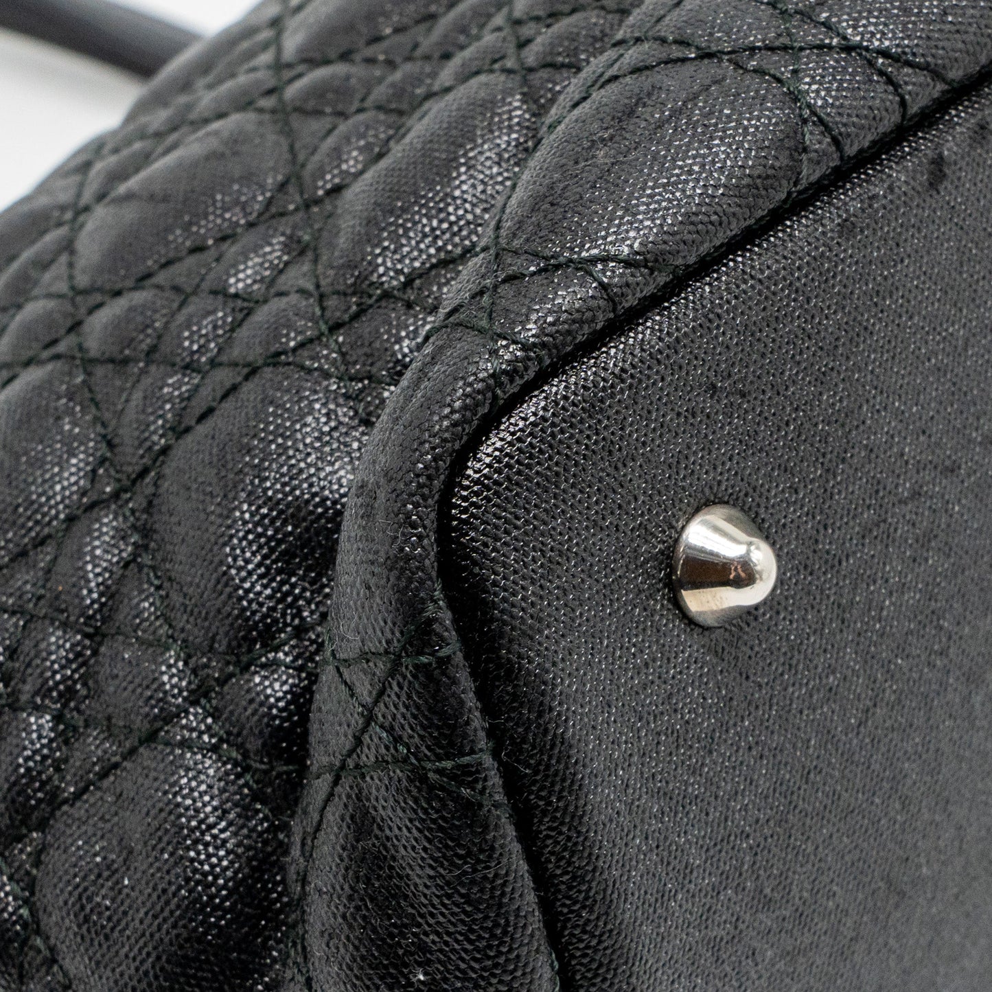 Dior Shopping Tote Bag Canvas Black SHW