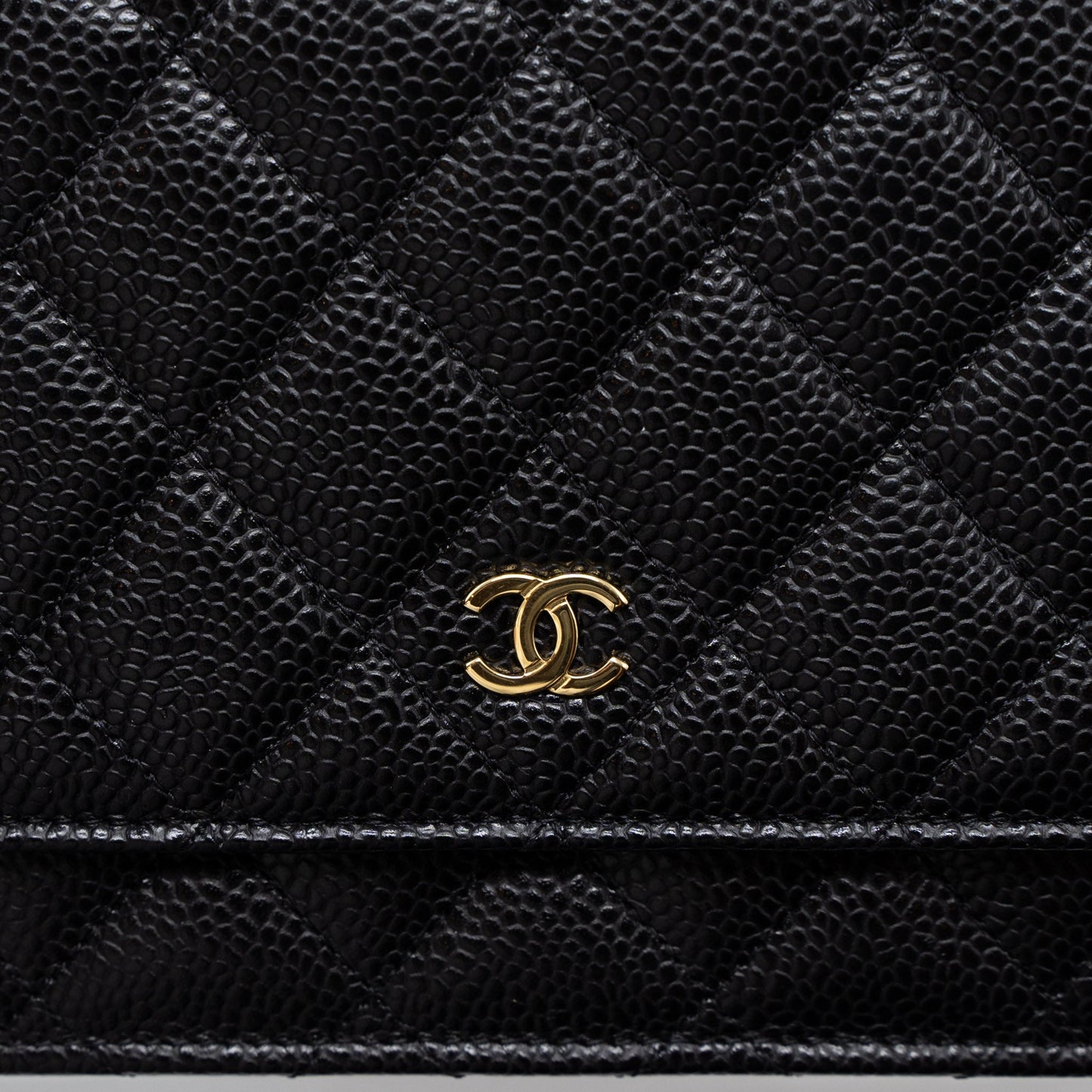 Chanel Classic Wallet on Chain Caviar Black GHW (Microchip)