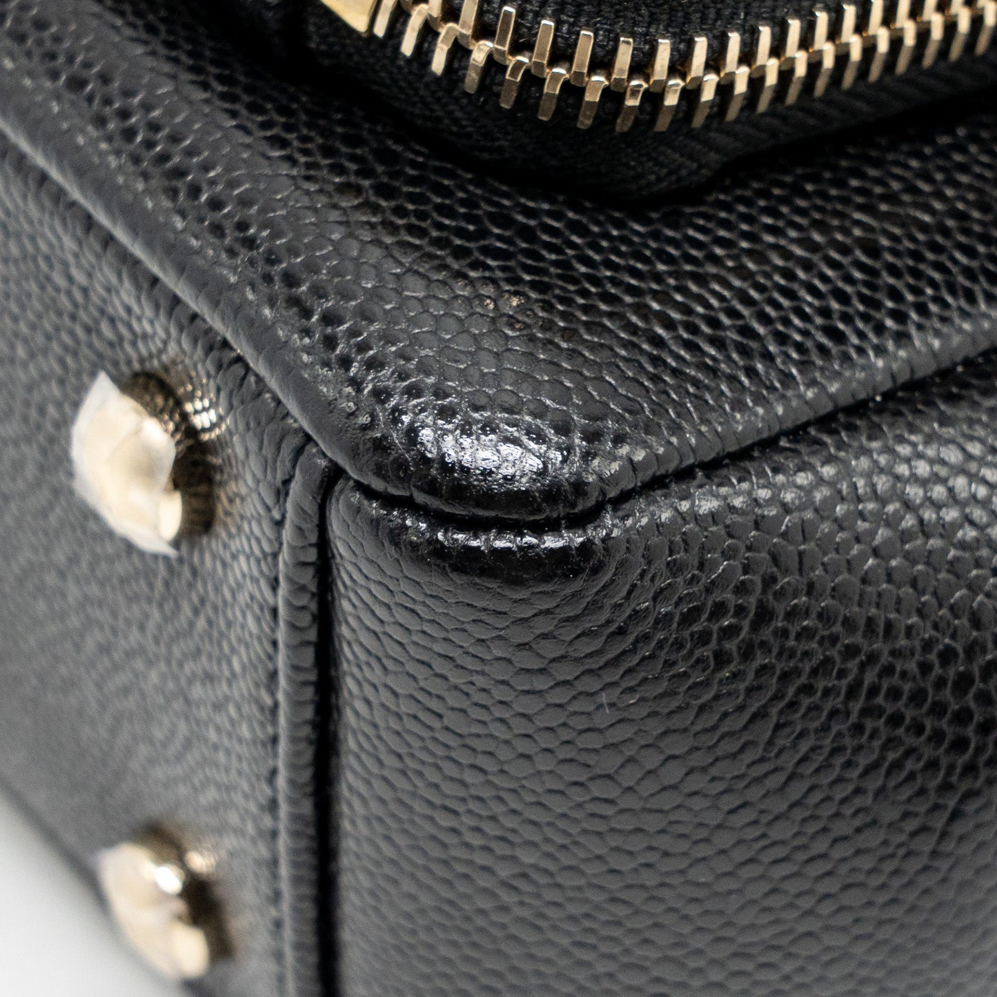 CHANEL Small Business Affinity Caviar Black LGHW (Microchip)