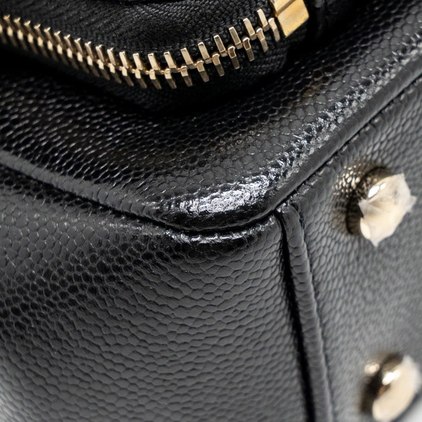 CHANEL Small Business Affinity Caviar Black LGHW (Microchip)