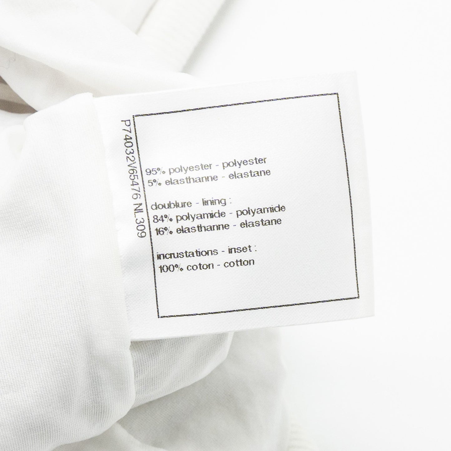 Chanel Size 36 23C Short U-Neck Plain Logo Cropped Tank Polyester/Elastane Silver/White/Black
