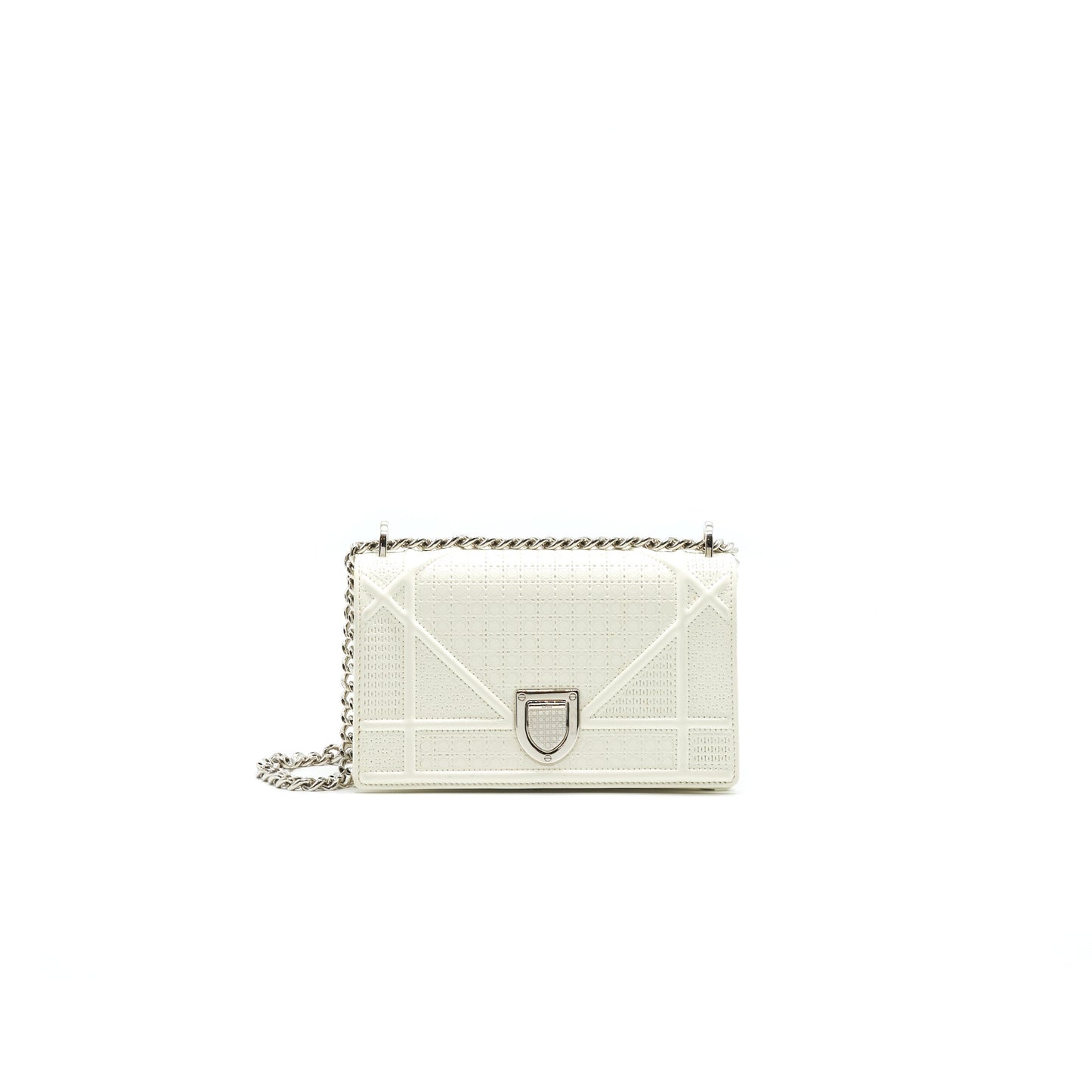 Luxury Dior mini Luxury Diorama Bag White with SHW