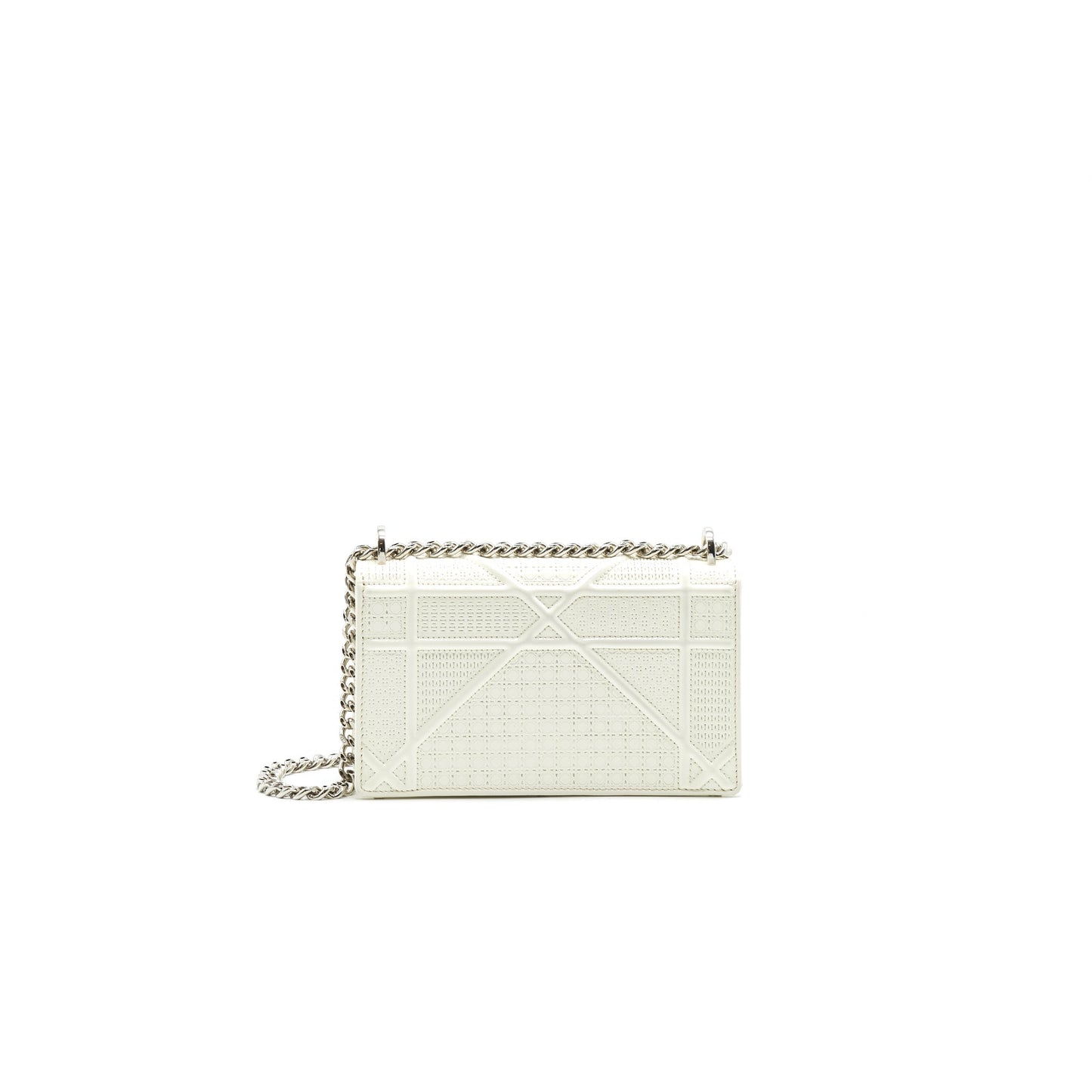 Luxury Dior mini Luxury Diorama Bag White with SHW
