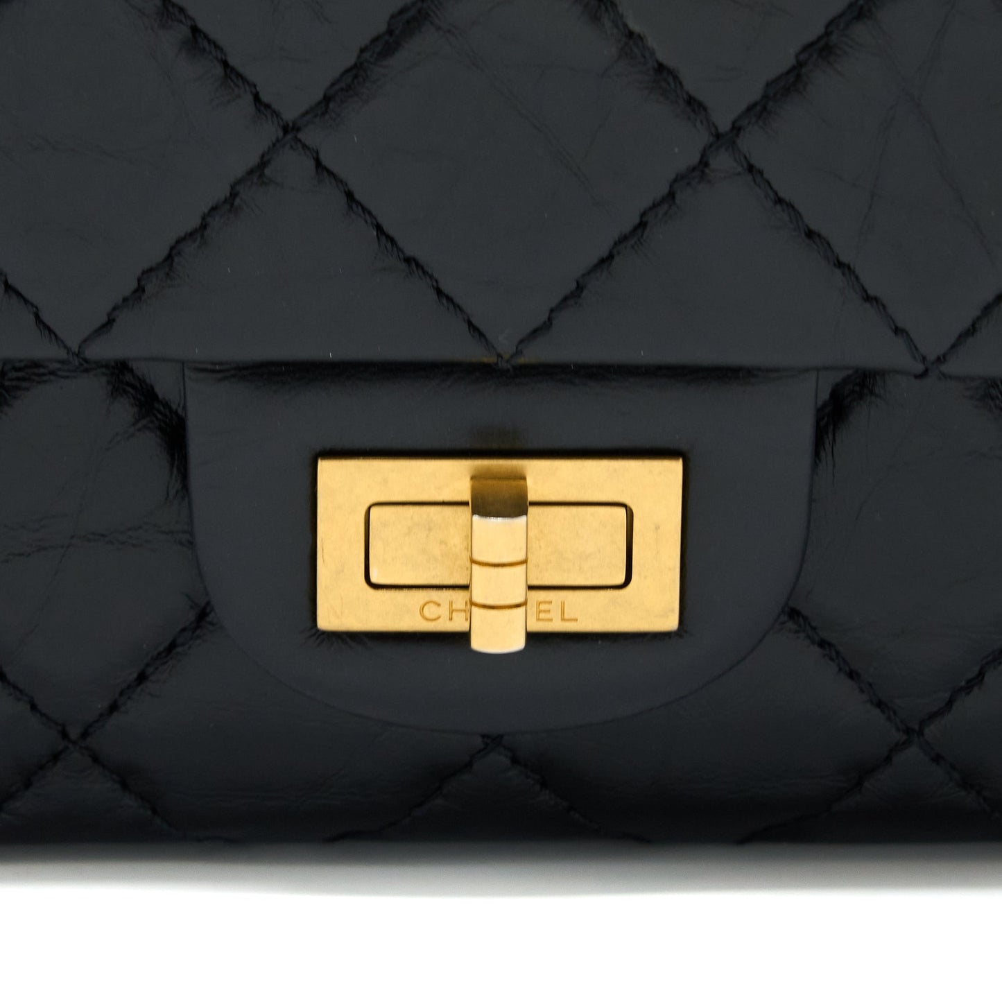 Chanel 2.55 Reissue 226 Aged Calfskin Black Brushed GHW (Microchip)