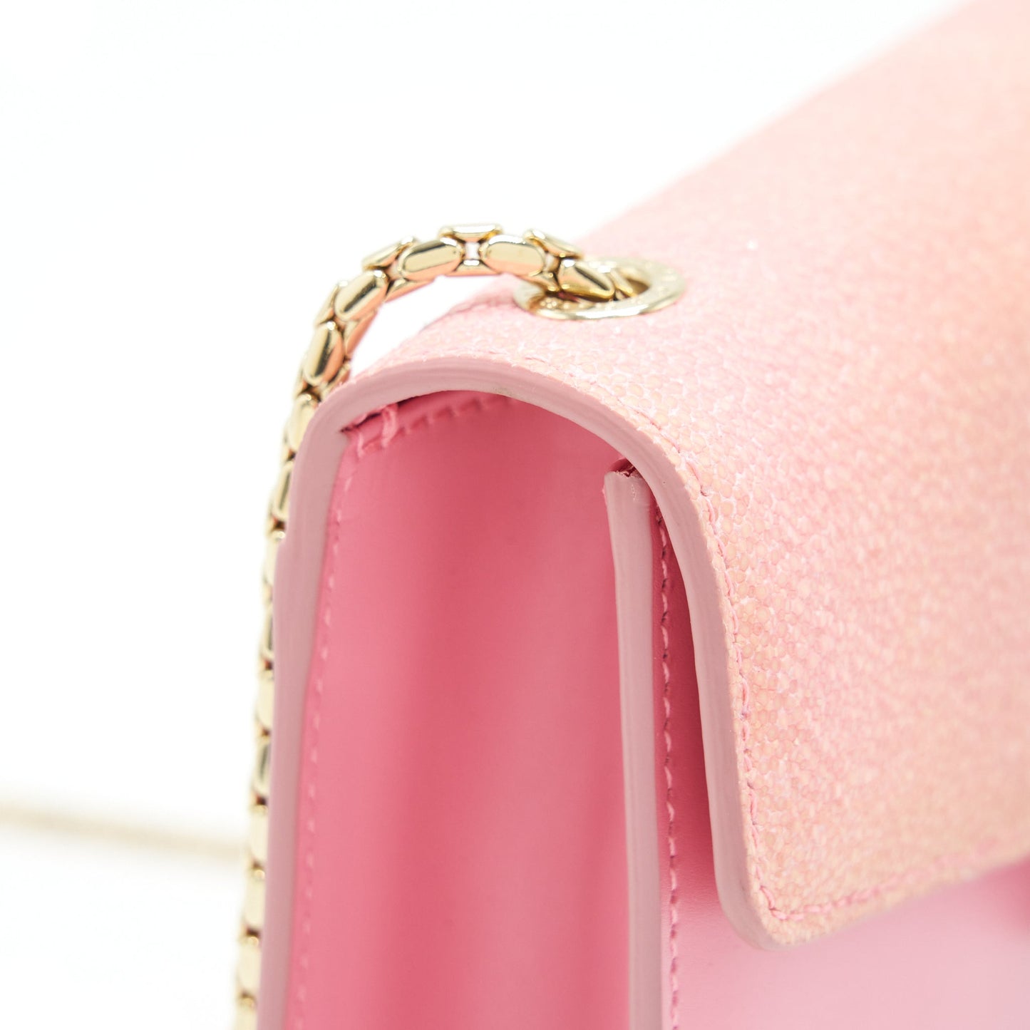 Bvlgari Serpenti Forever Crossbody Bag Gaulchat And Calfskin Light Pink LGHW