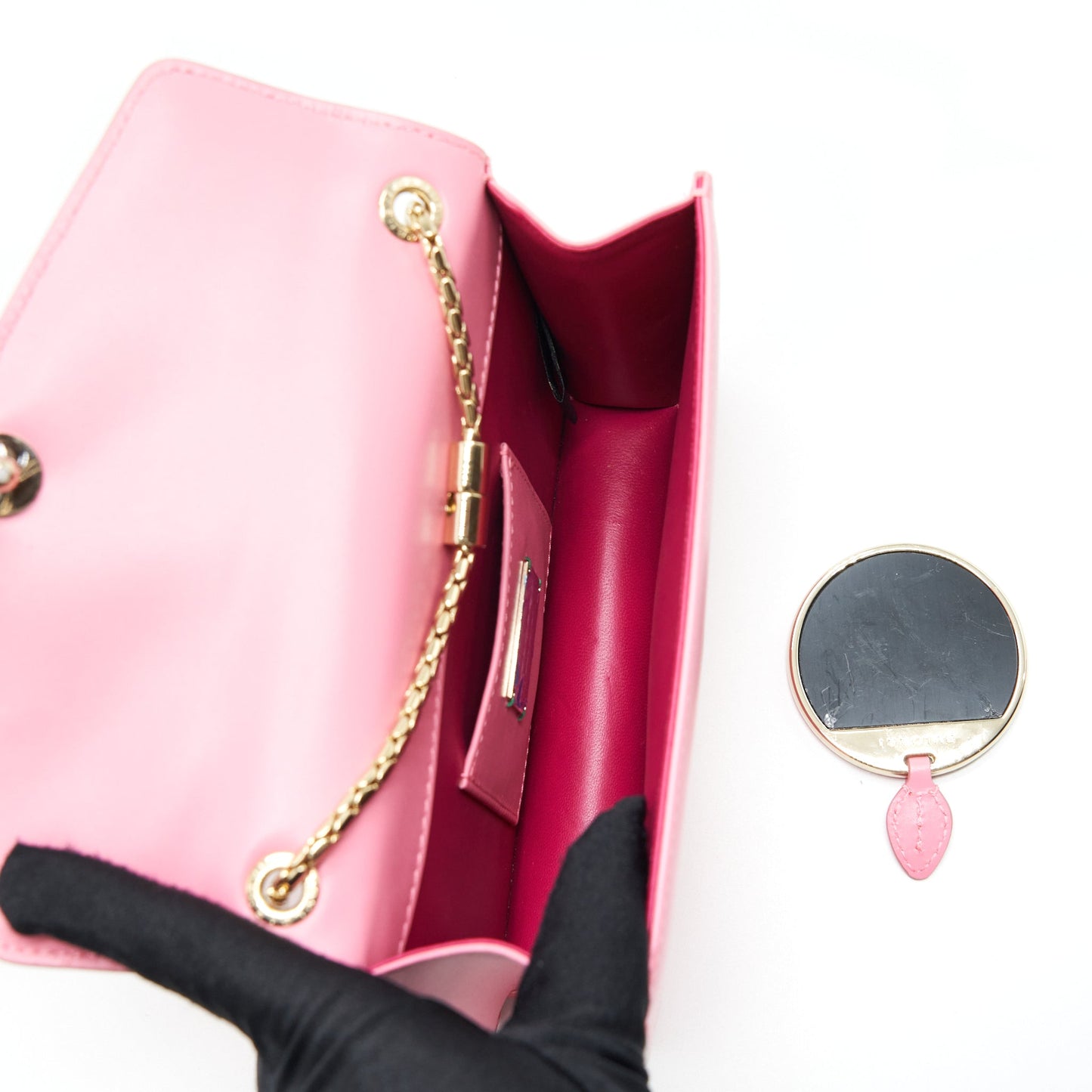Bvlgari Serpenti Forever Crossbody Bag Gaulchat And Calfskin Light Pink LGHW