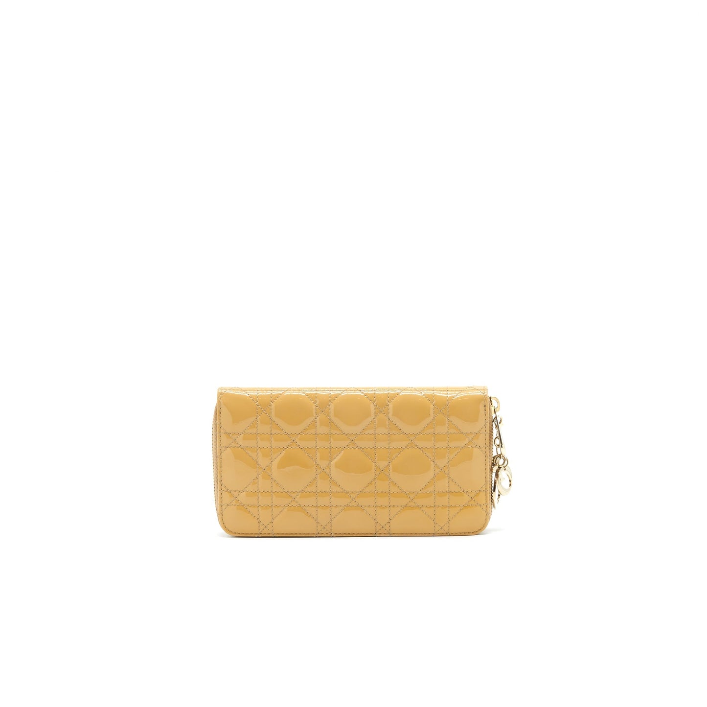 CHRISTIAN Luxury Dior Lady Luxury Dior Voyager Zip Wallet Beige LGHW