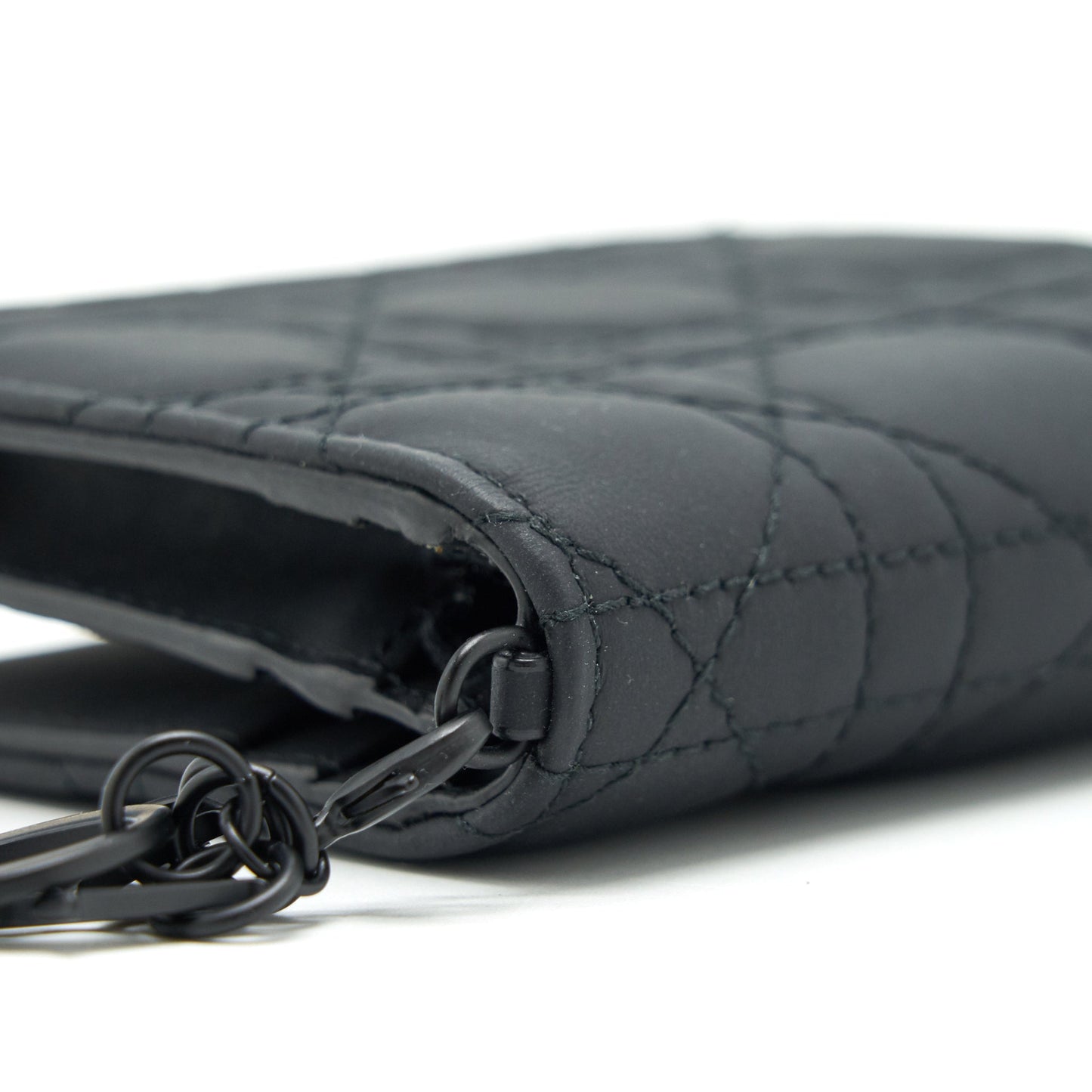 Luxury Dior Flap card Holder Calfskin so black