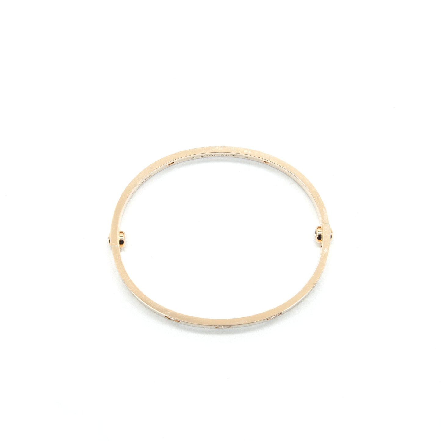 CARTIER SIZE 16 LOVE BRACELET ROSE GOLD 4 DIAMONDS