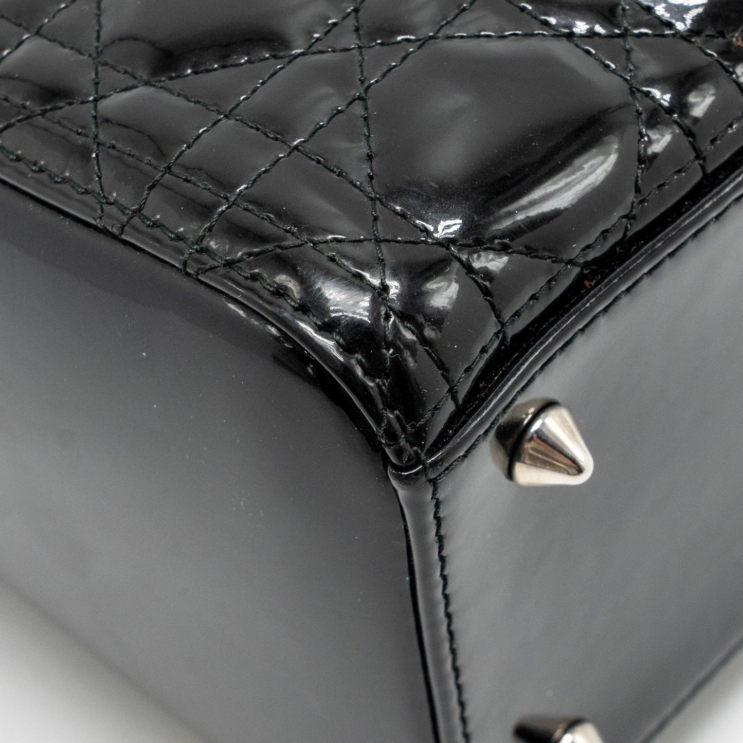 Dior Medium Lady Dior Patent Black SHW