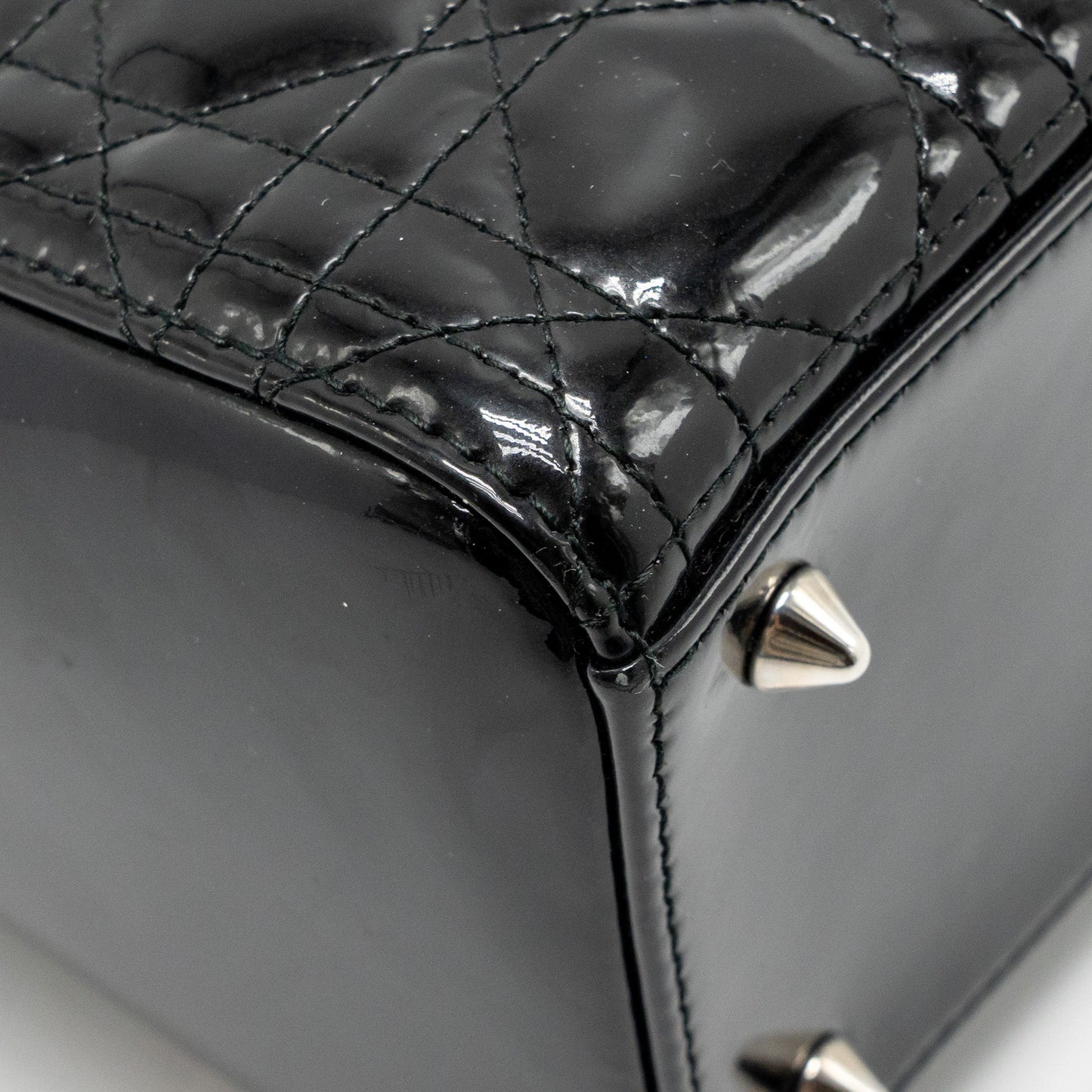 Dior Medium Lady Dior Patent Black SHW