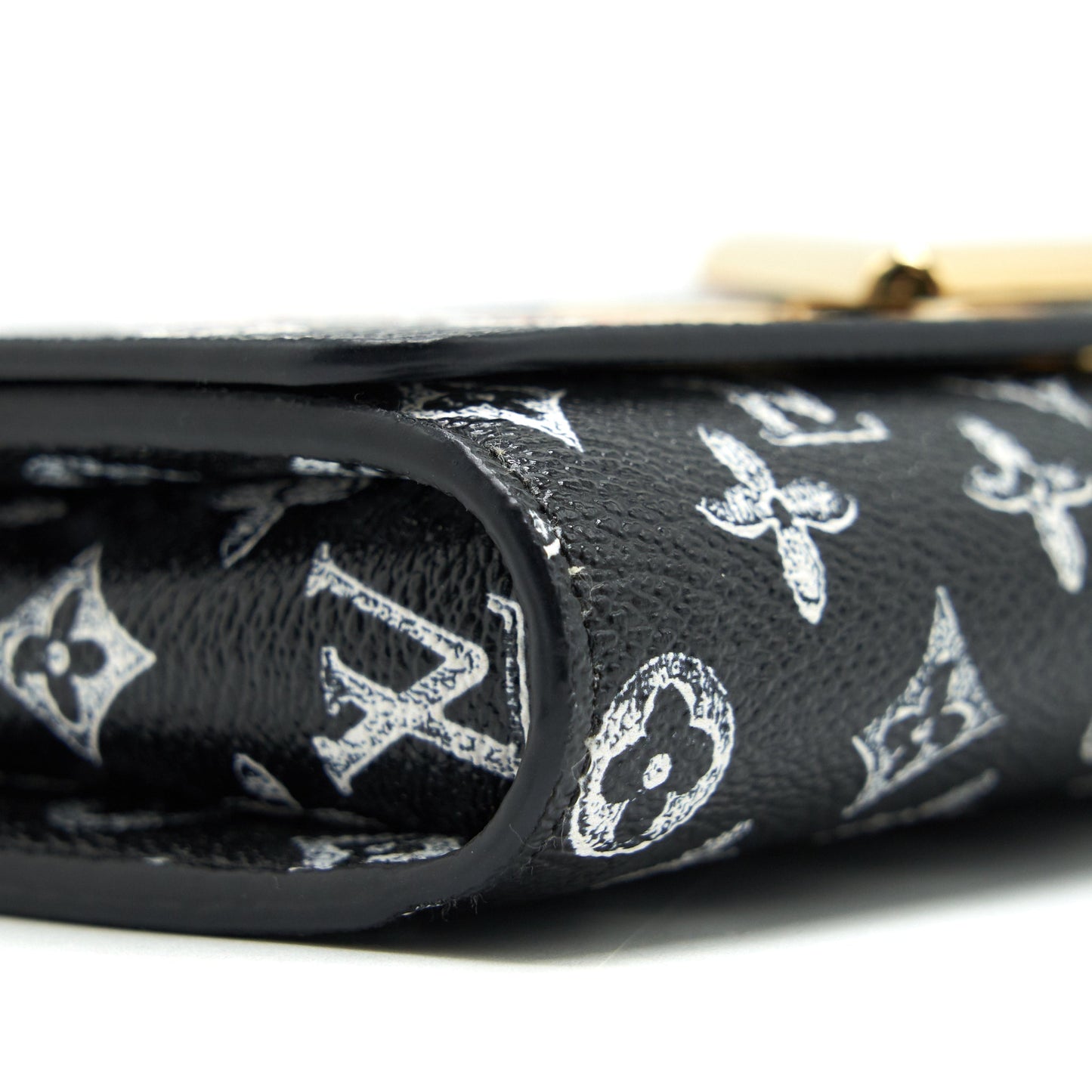Louis Vuitton Twist Chain Wallet Monogram Catogram Cat Black