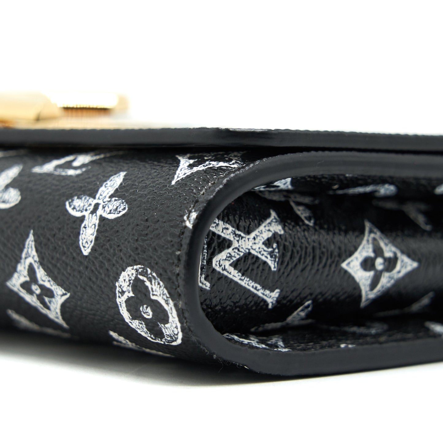 Louis Vuitton Twist Chain Wallet Monogram Catogram Cat Black