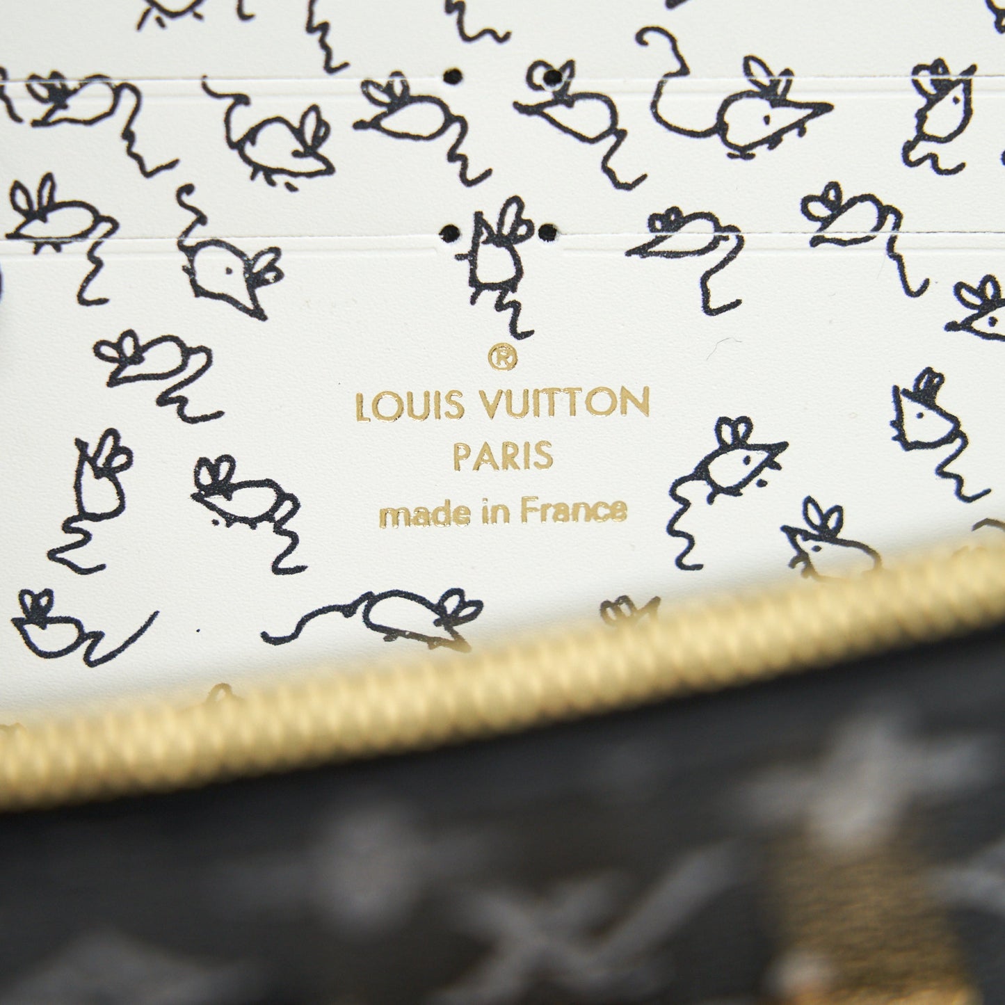 Louis Vuitton Twist Chain Wallet Monogram Catogram Cat Black