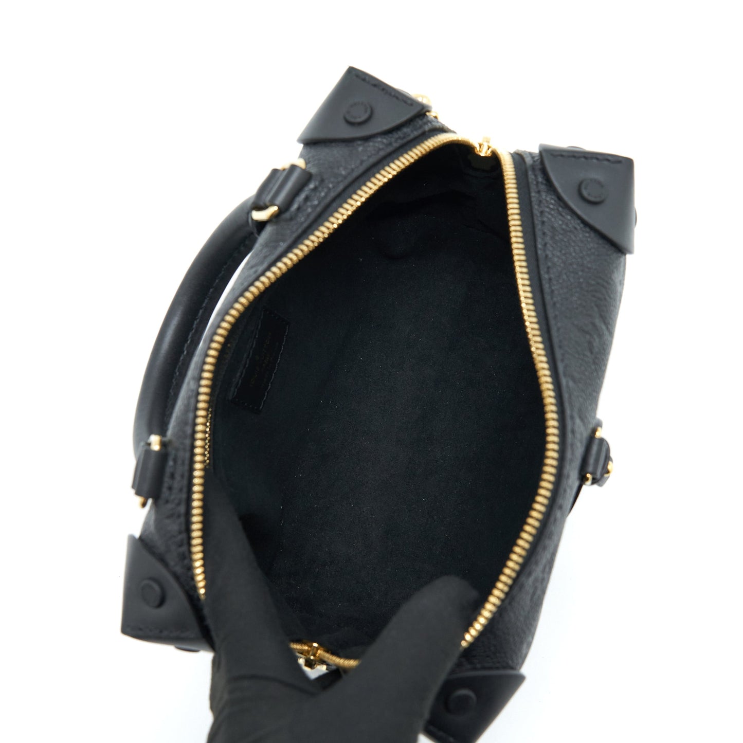 Louis Vuitton Petite Malle Souple Monogram Empreinte Black GHW