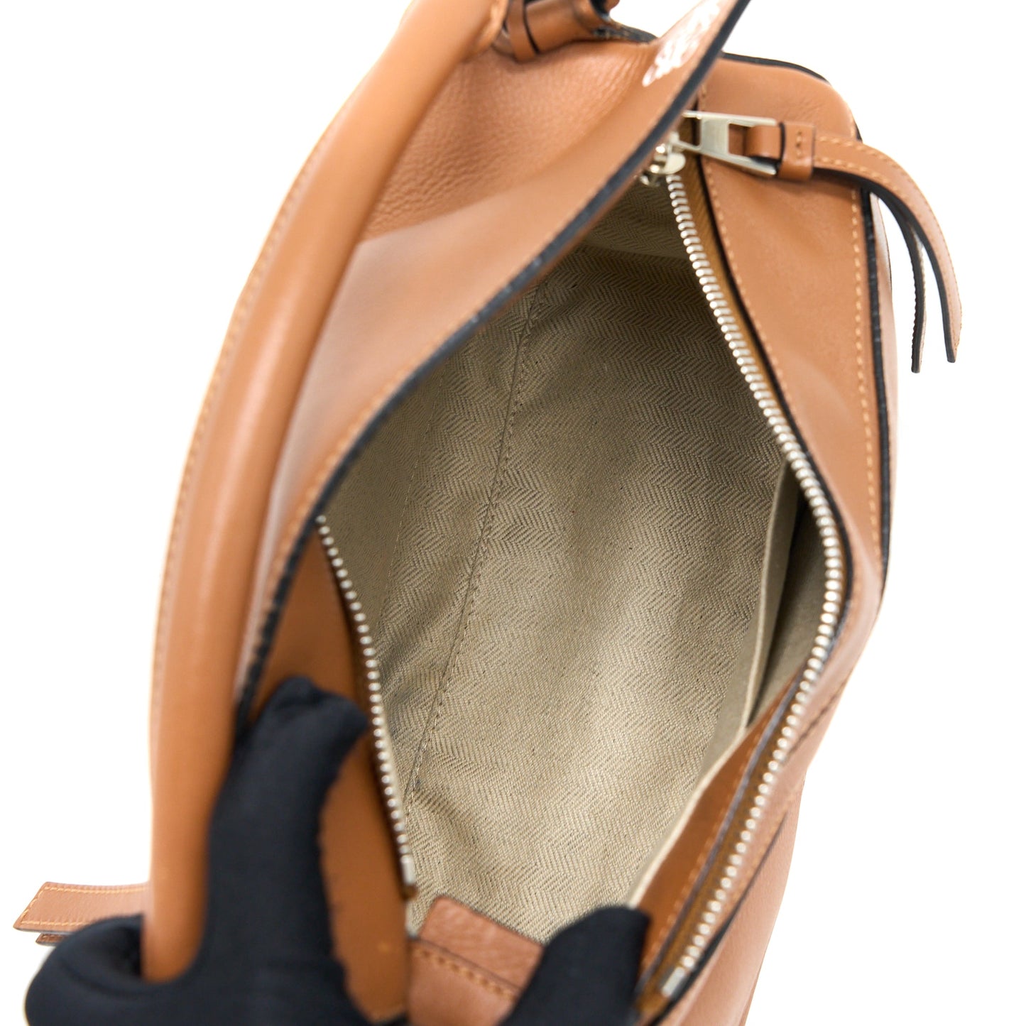 Loewe Small Puzzle Bag Calfskin Caramel SHW
