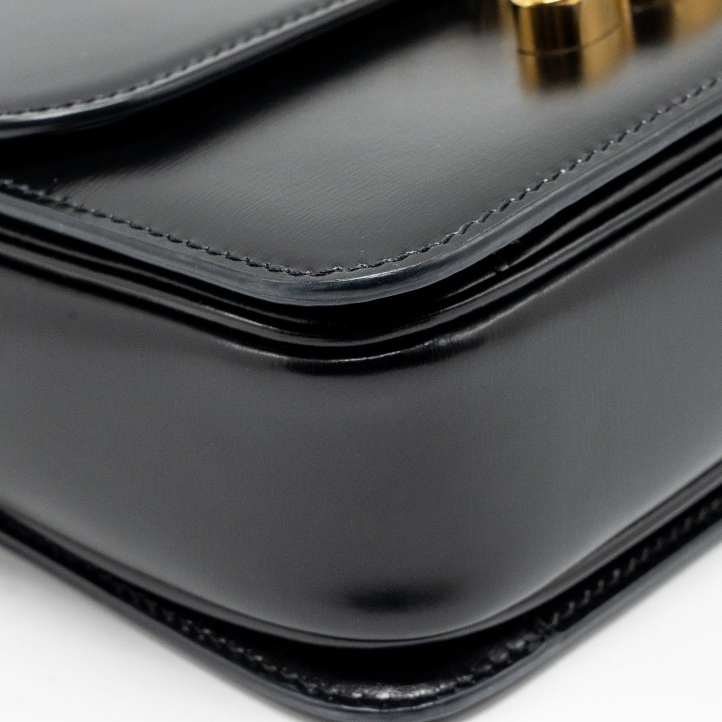 Celine Teen Triomphe Bag Shiny Calfskin Black GHW
