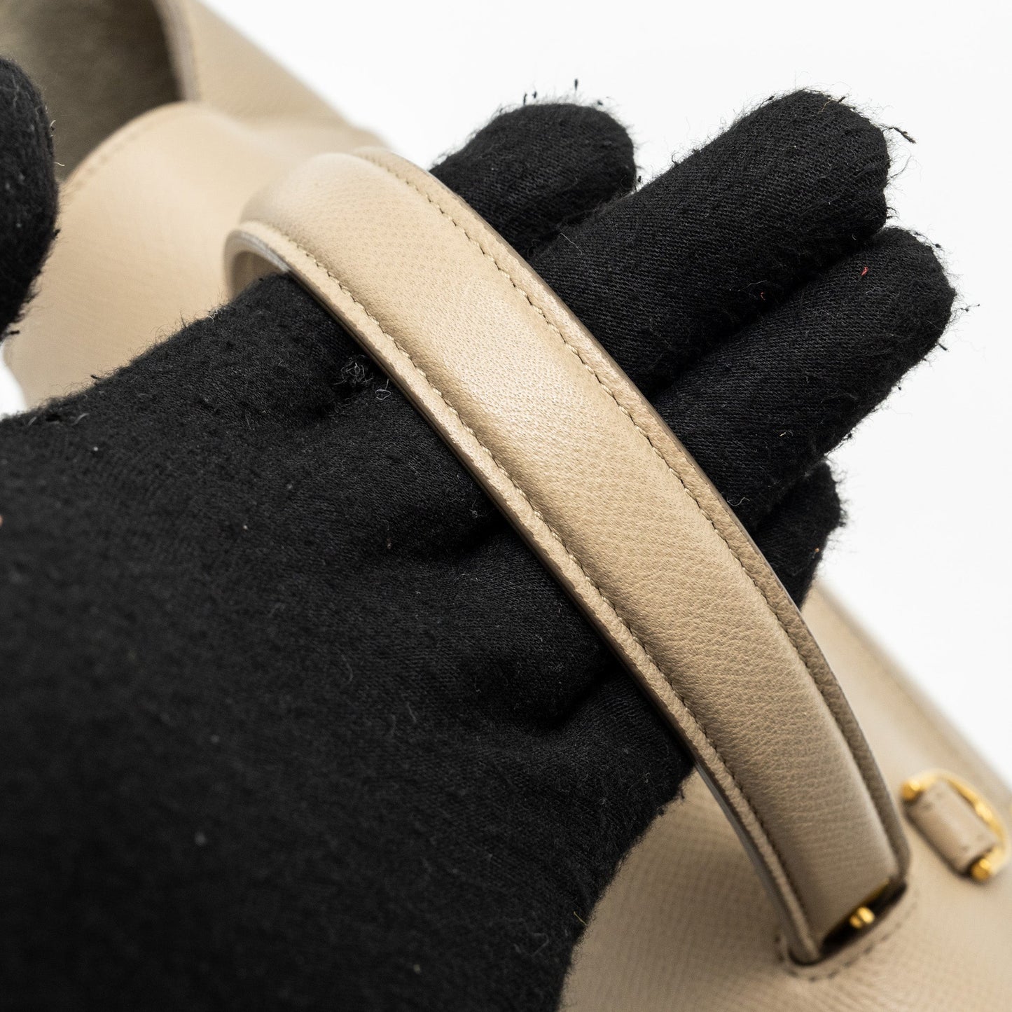 Celine Micro Belt Bag Grained Calfskin Beige GHW
