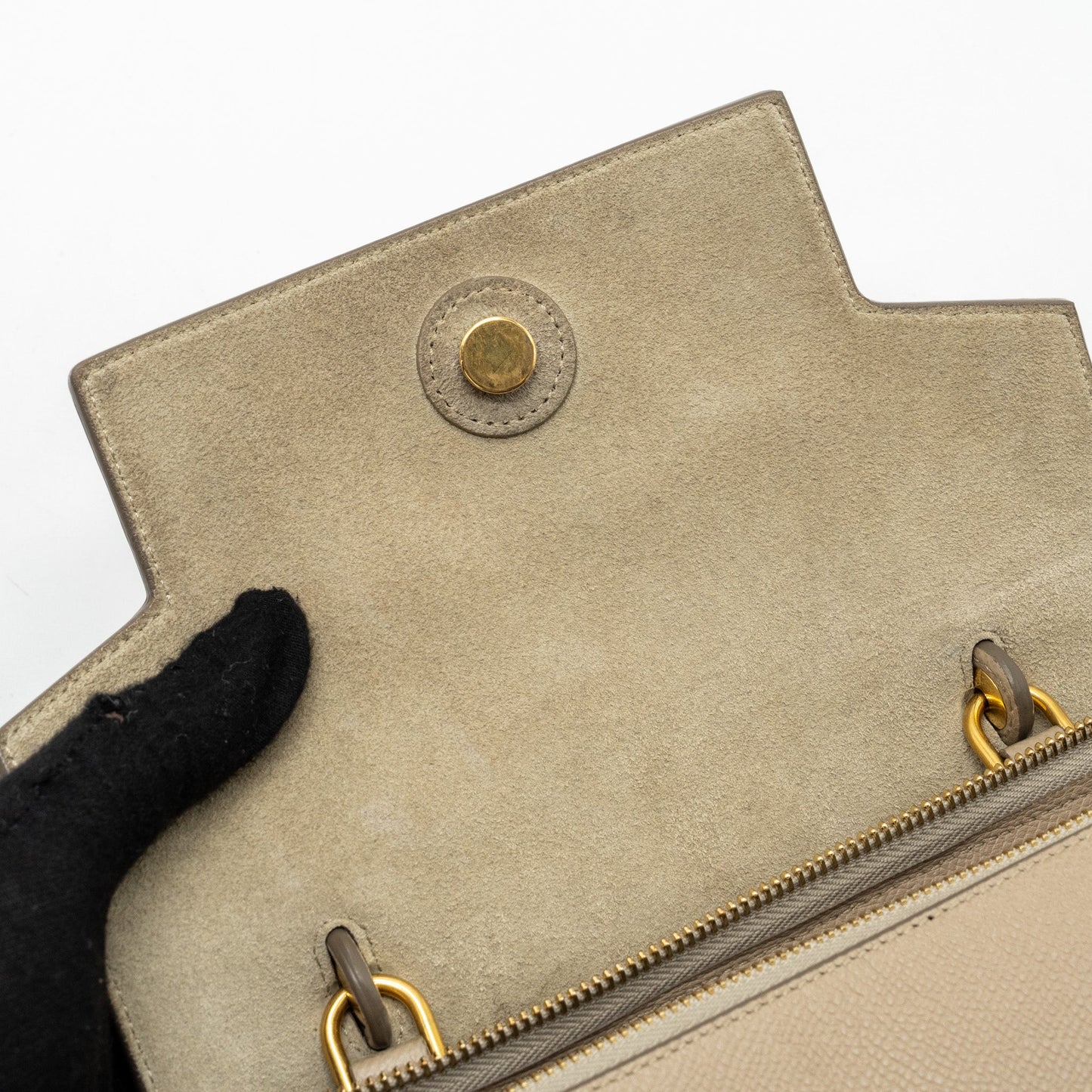 Celine Micro Belt Bag Grained Calfskin Beige GHW