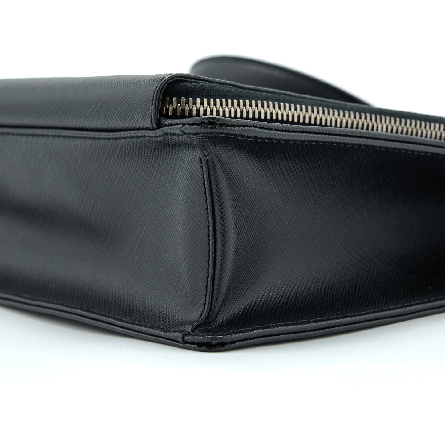 Prada Saffiano Briefcase Black SHW