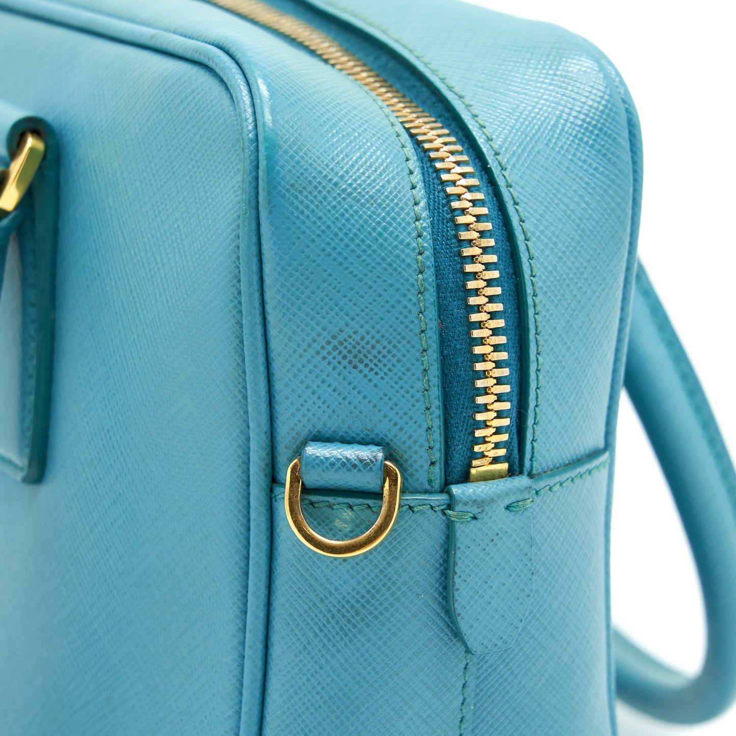 Prada Saffiano Top-handle Bag Blue