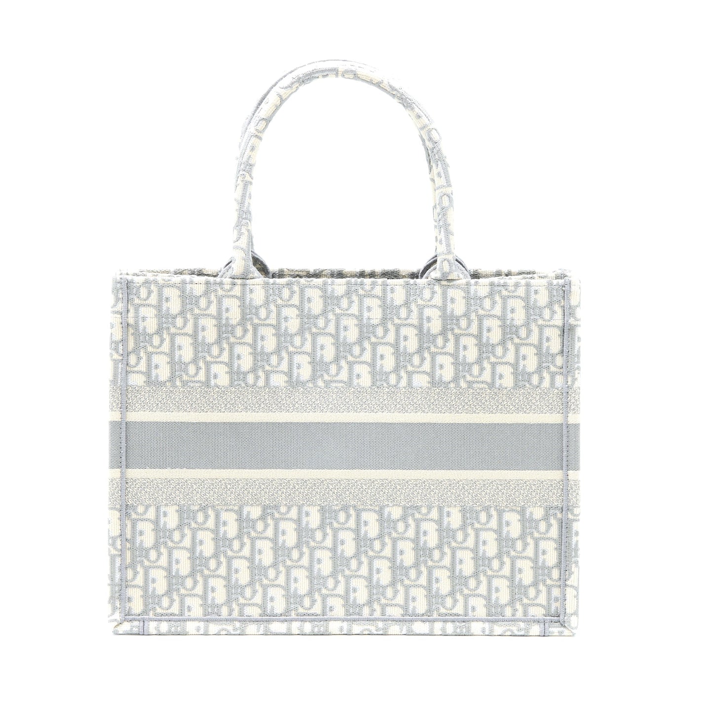 Luxury Dior Medium Book Tote Luxury Dior Oblique Embroidery Canvas Grey